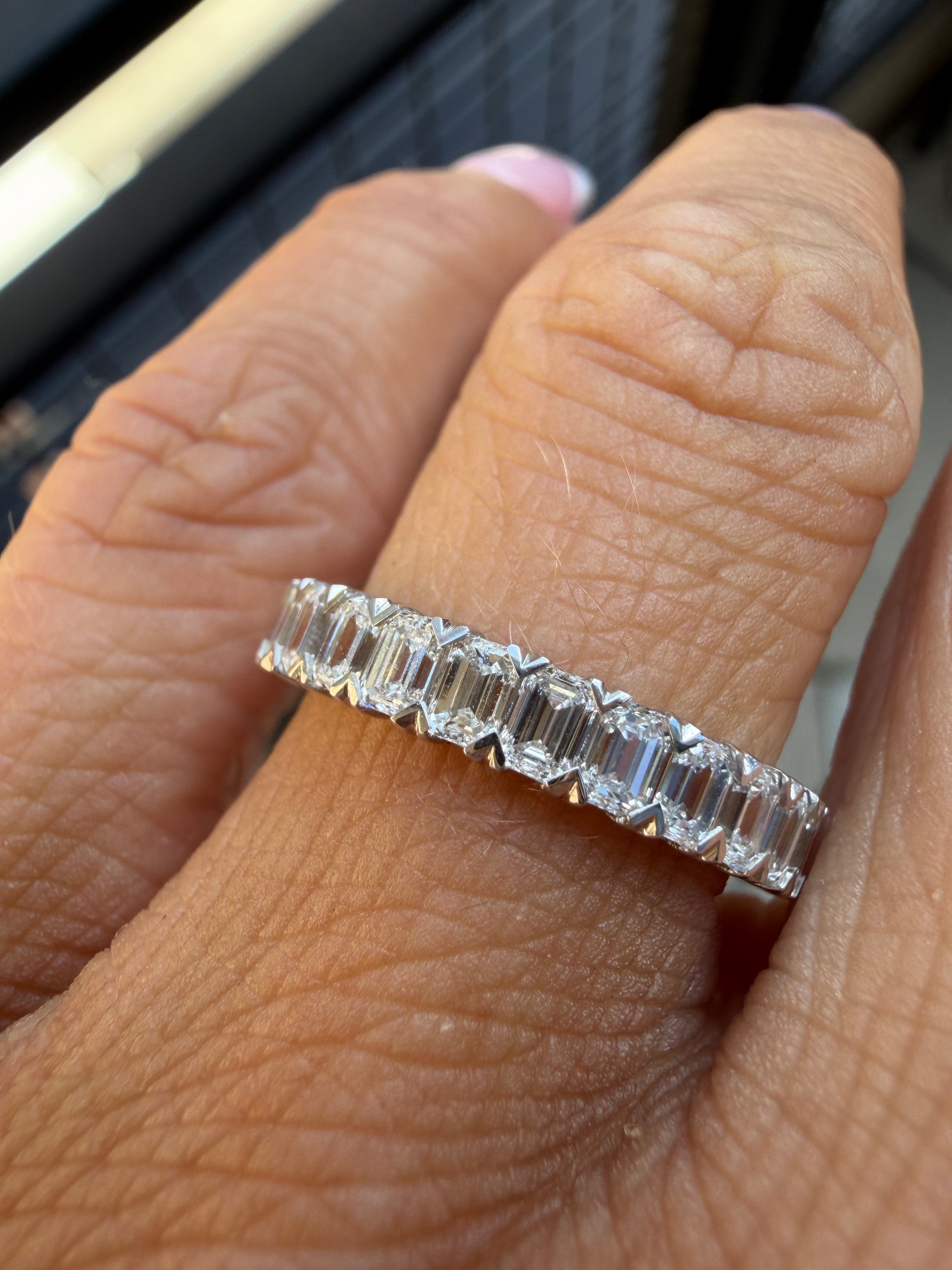3/4 Emerald Cut Diamond Band