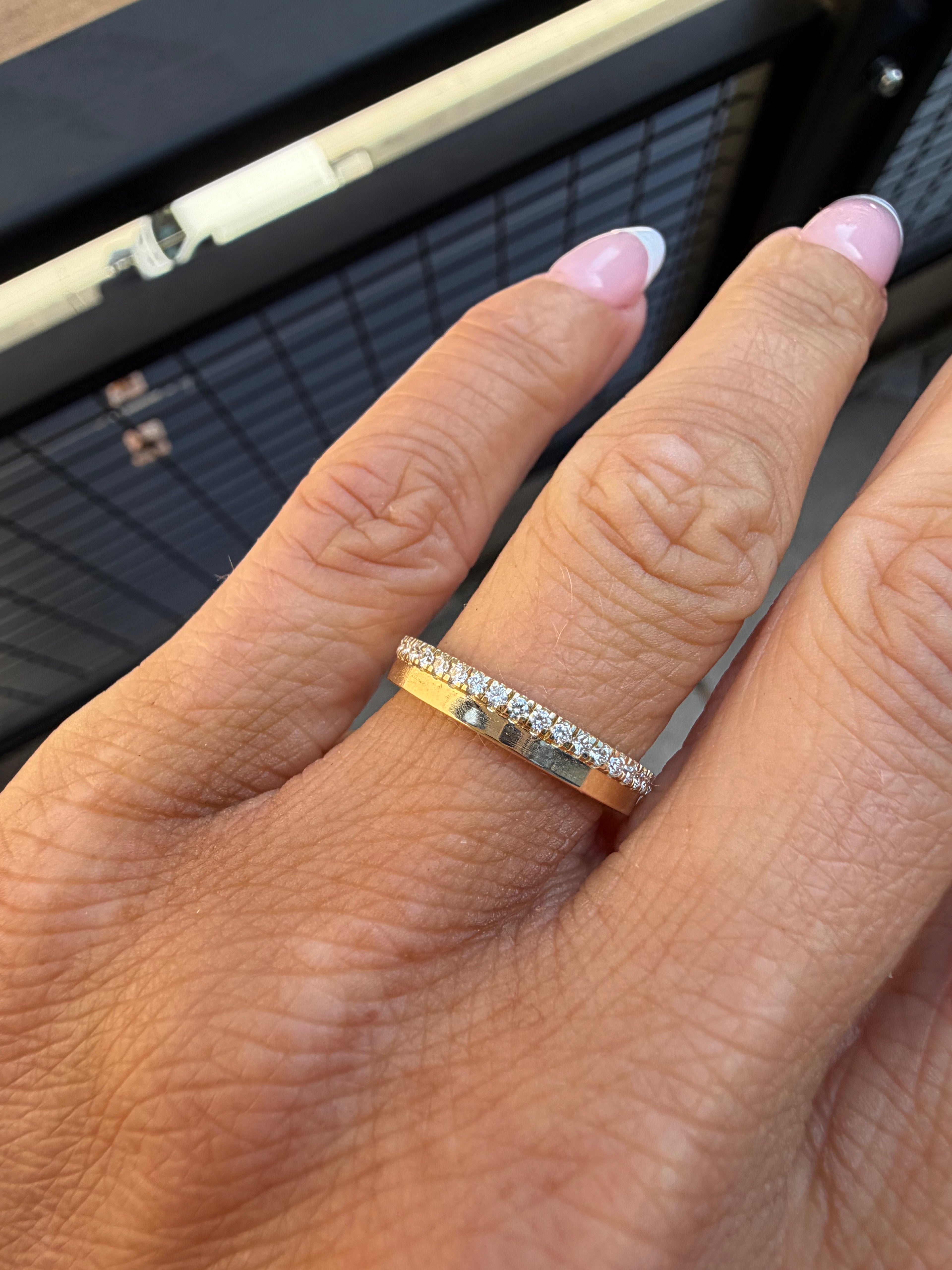 Cigar Band with Pave Diamonds