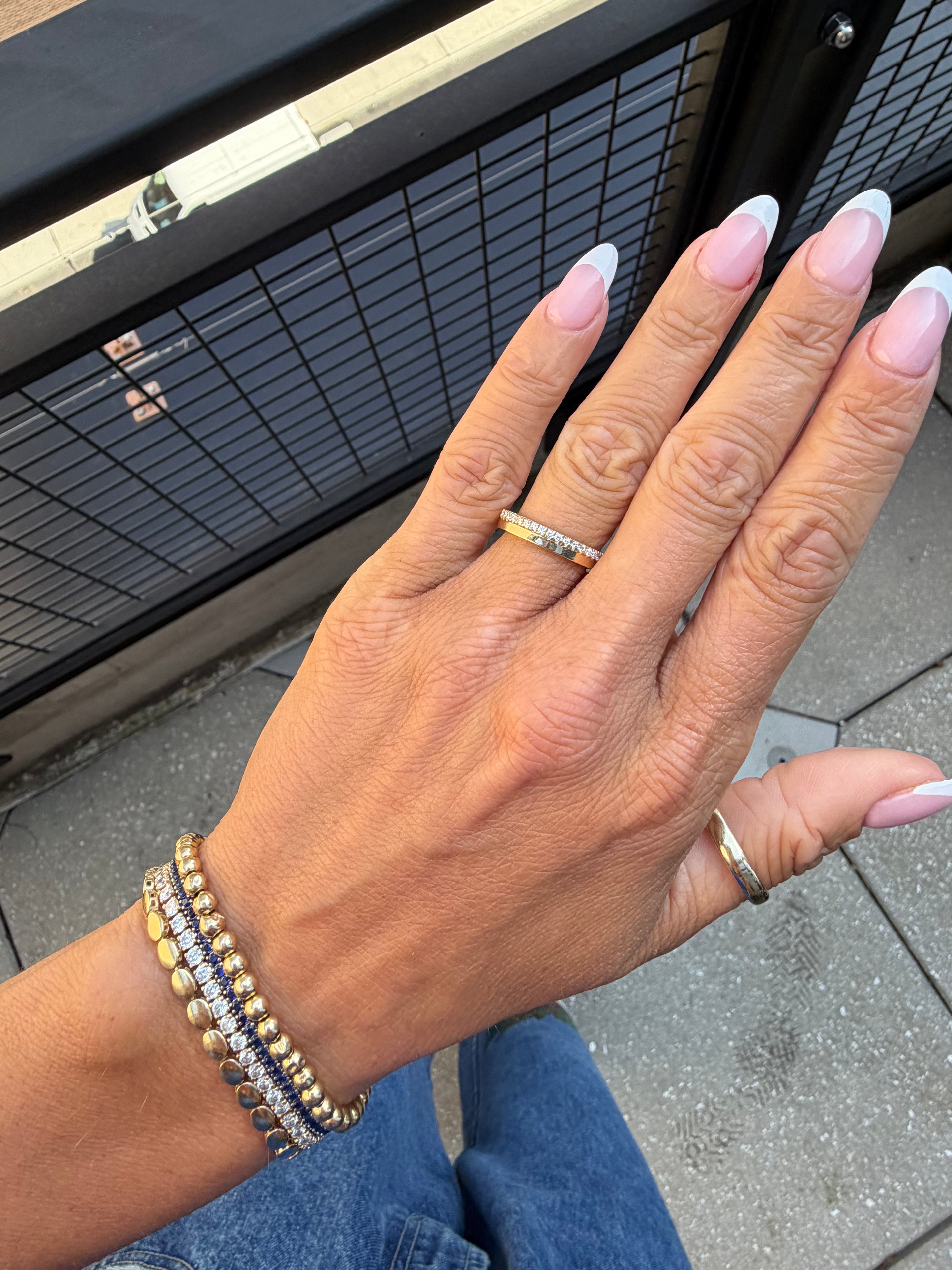 Cigar Band with Pave Diamonds