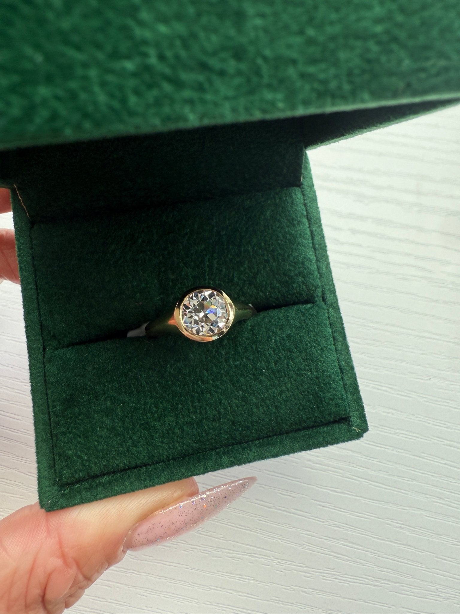 Old European Cut Rome Engagement Ring - Lanore Fine Jewelry