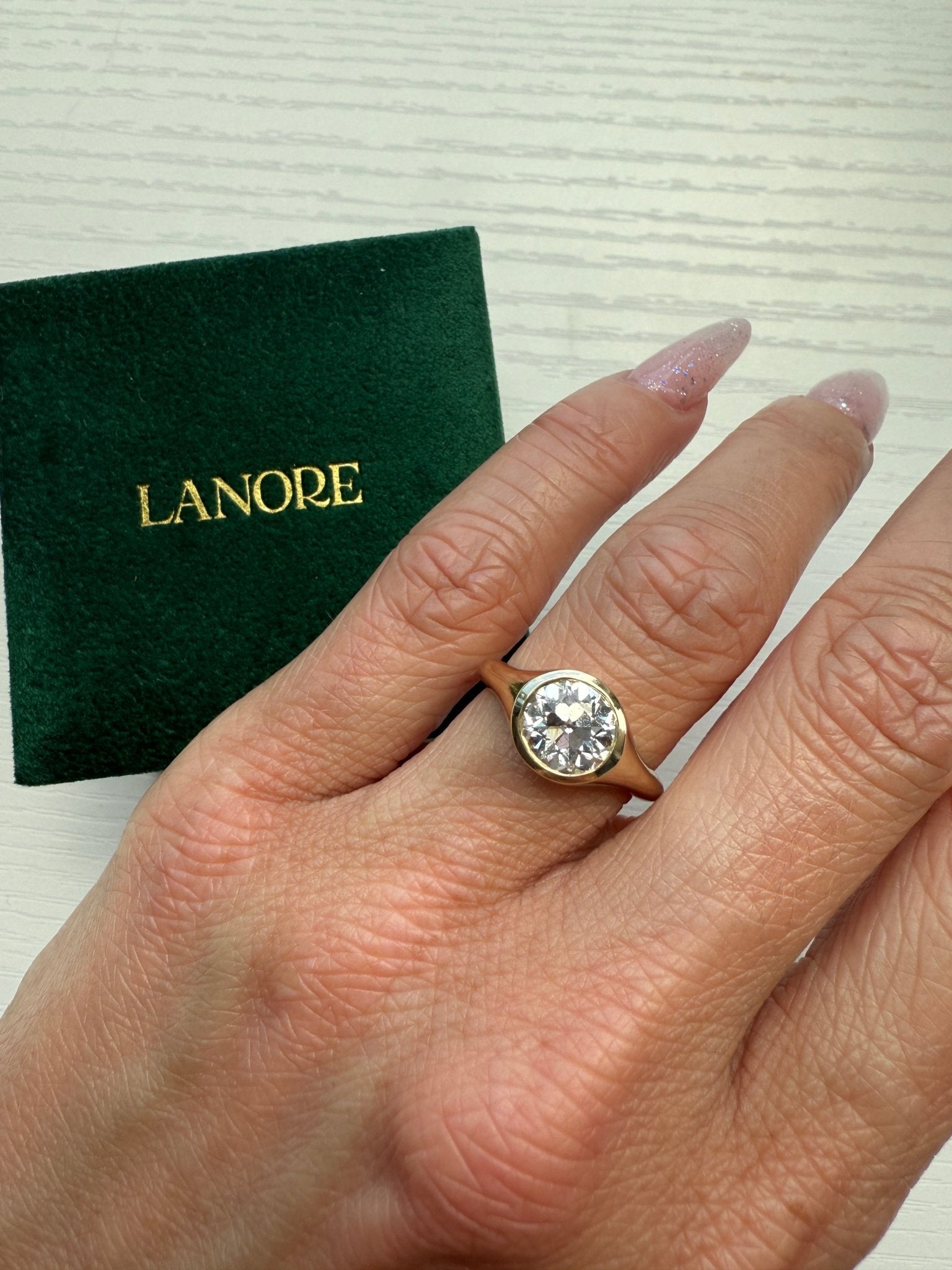 Old European Cut Rome Engagement Ring - Lanore Fine Jewelry