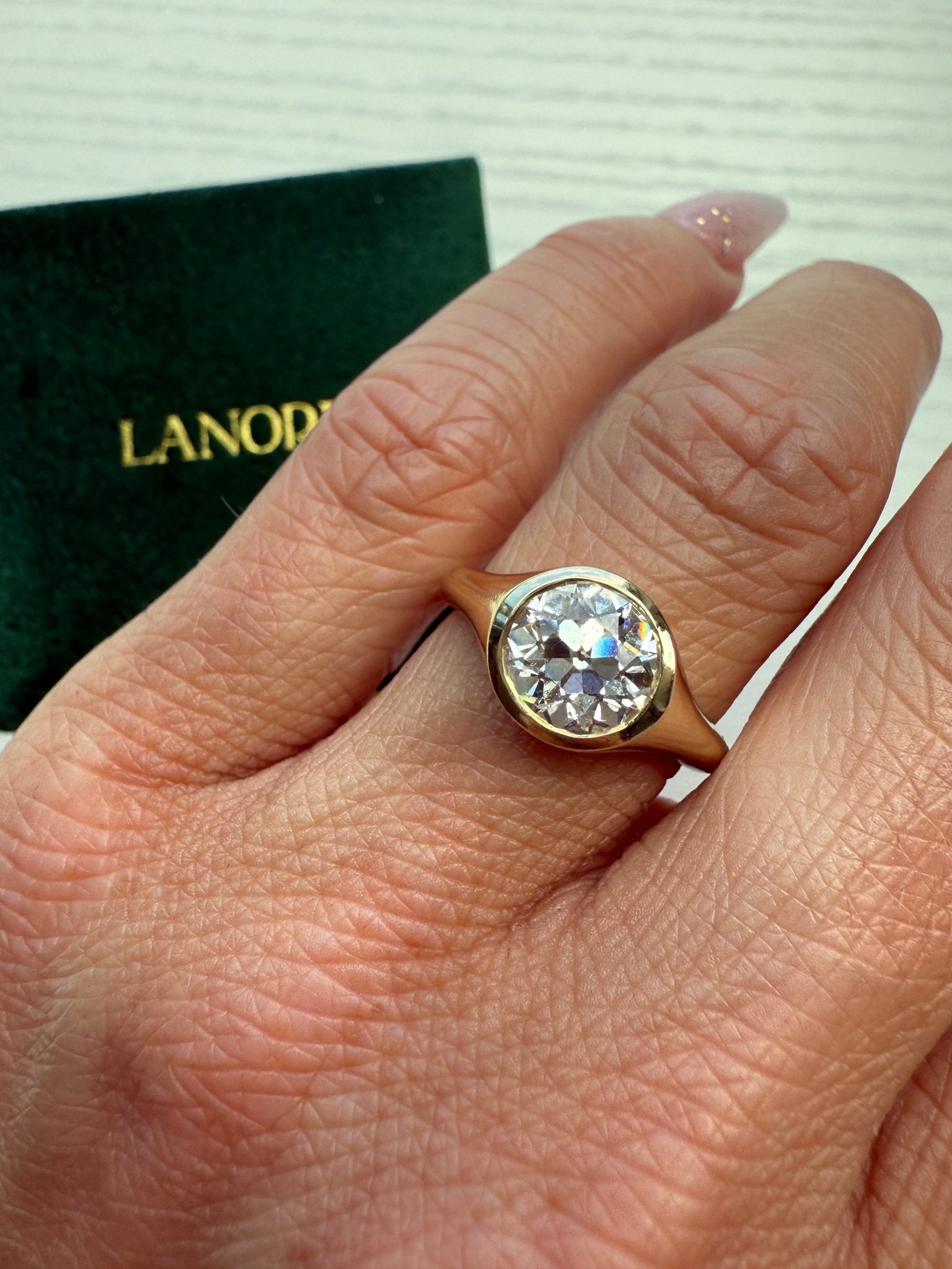 Old European Cut Rome Engagement Ring - Lanore Fine Jewelry