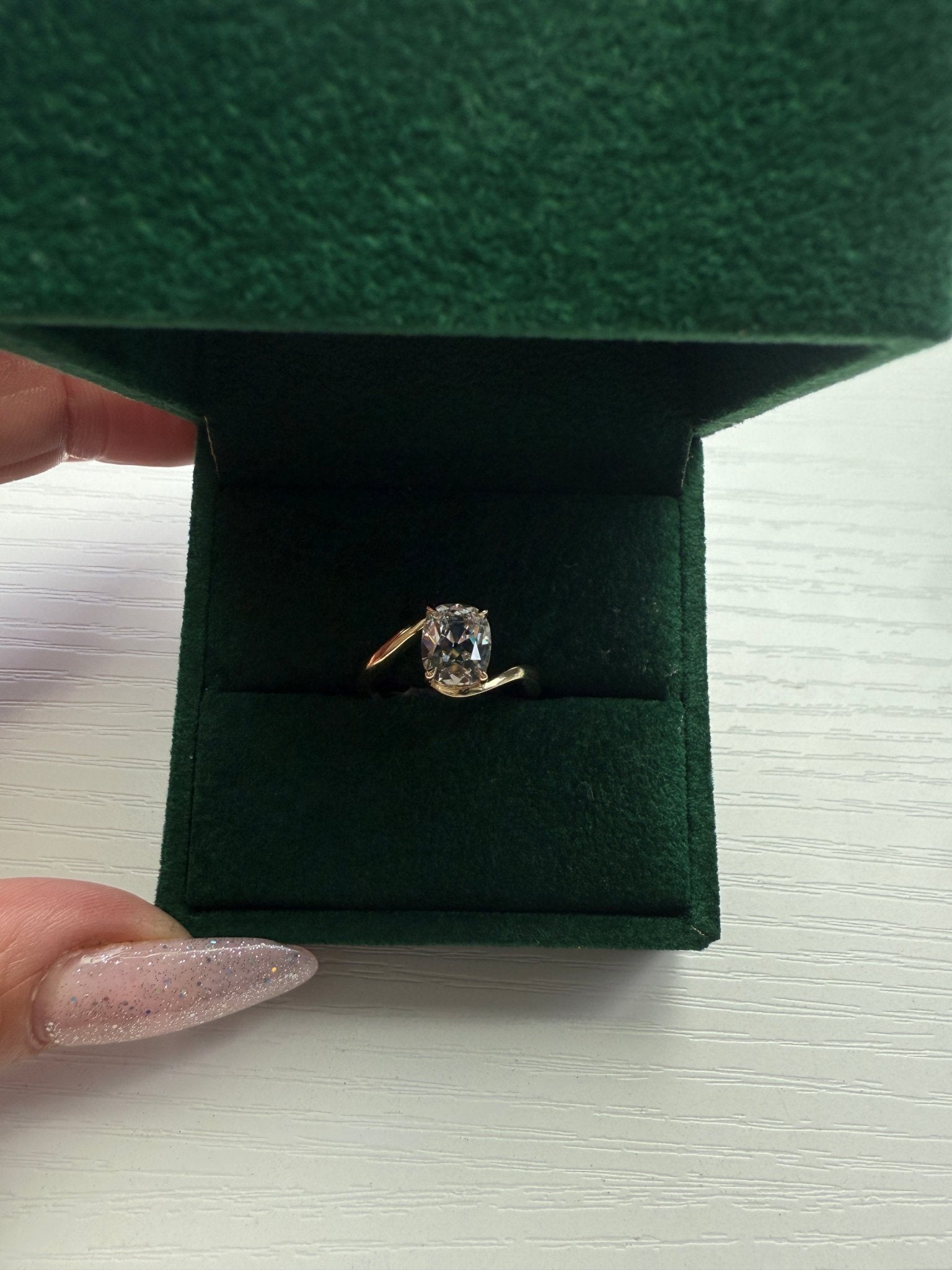 Old Mine Cut San Francisco Engagement Ring - Lanore Fine Jewelry