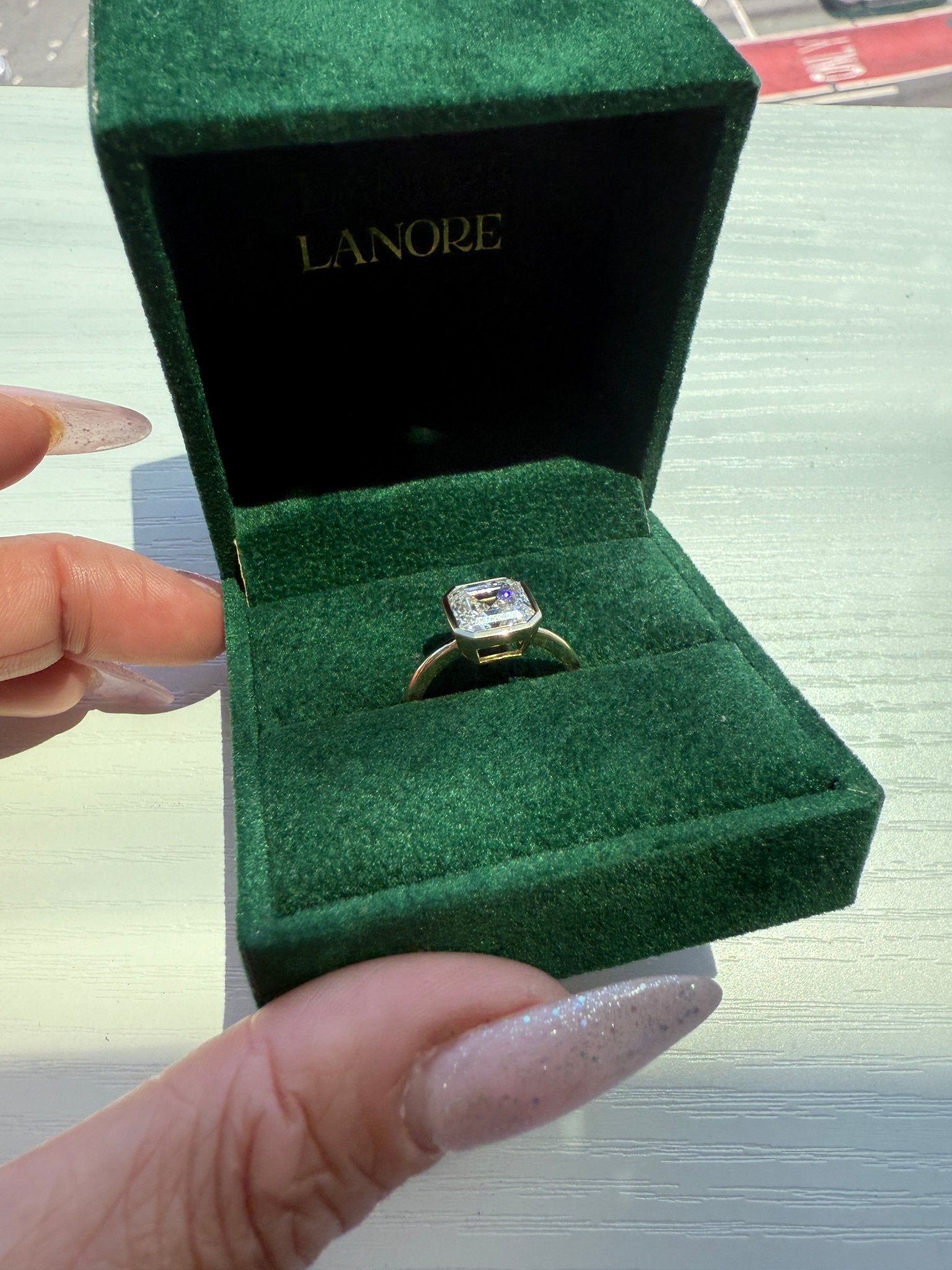 Asscher Cut Paris Engagement Ring - Lanore Fine Jewelry