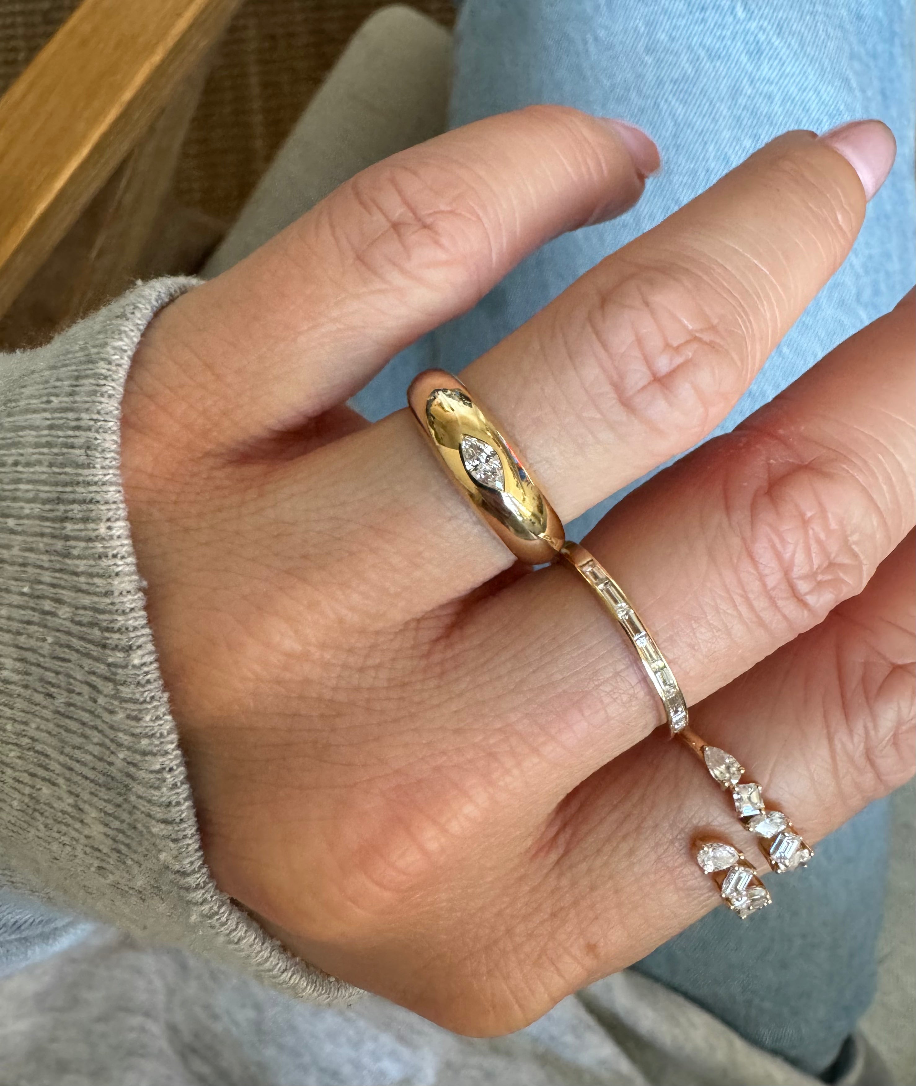 Marquise Diamond Donut Band (Mined Natural Diamond)