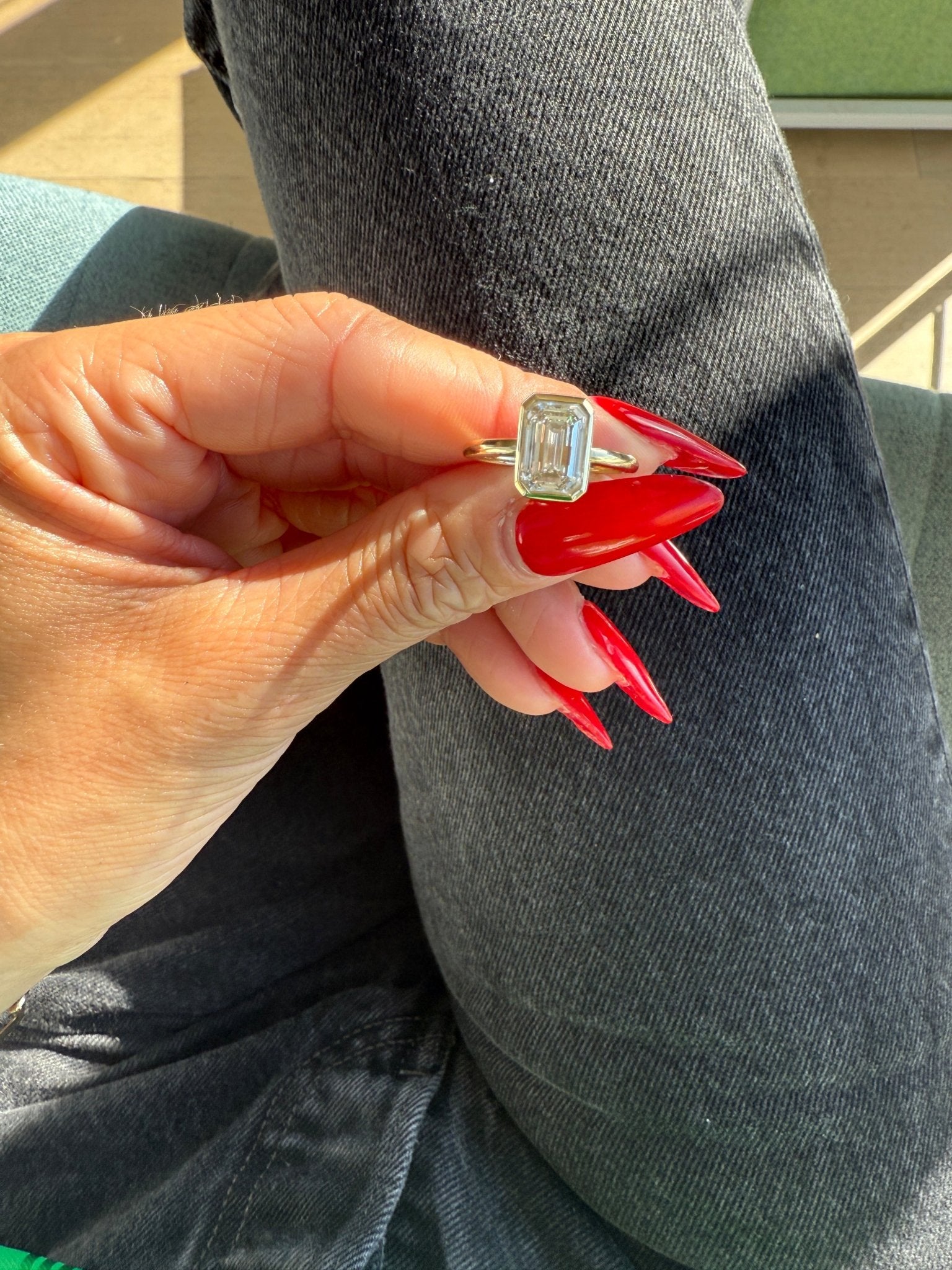 Emerald Cut Paris Engagement Ring - Lanore Fine Jewelry