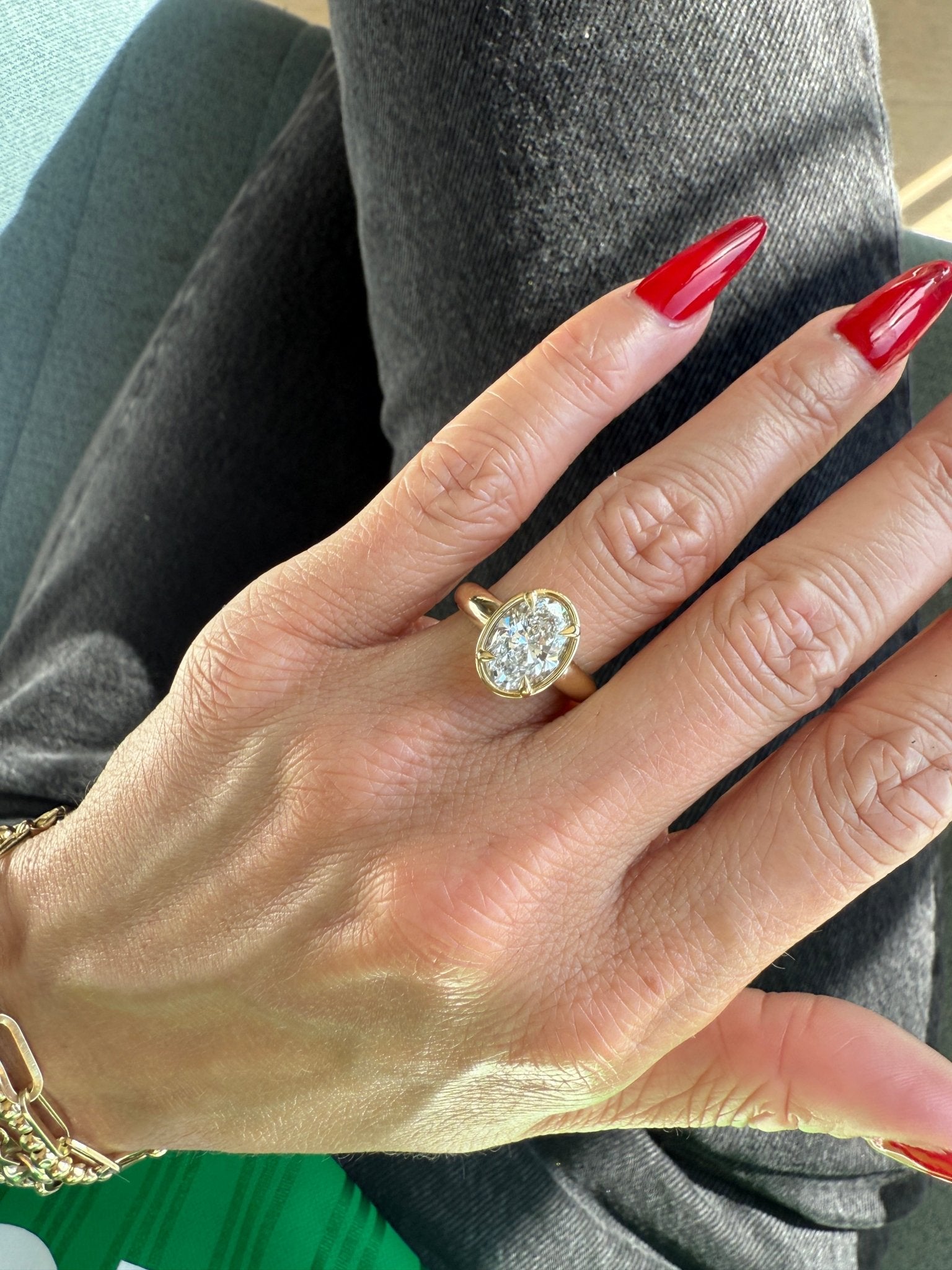 Oval Brilliant Barcelona Engagement Ring - Lanore Fine Jewelry