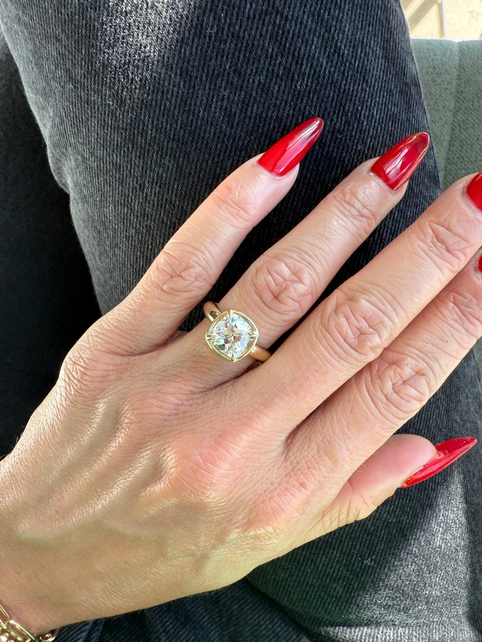 Old Mine Cut Barcelona Engagement Ring - Lanore Fine Jewelry