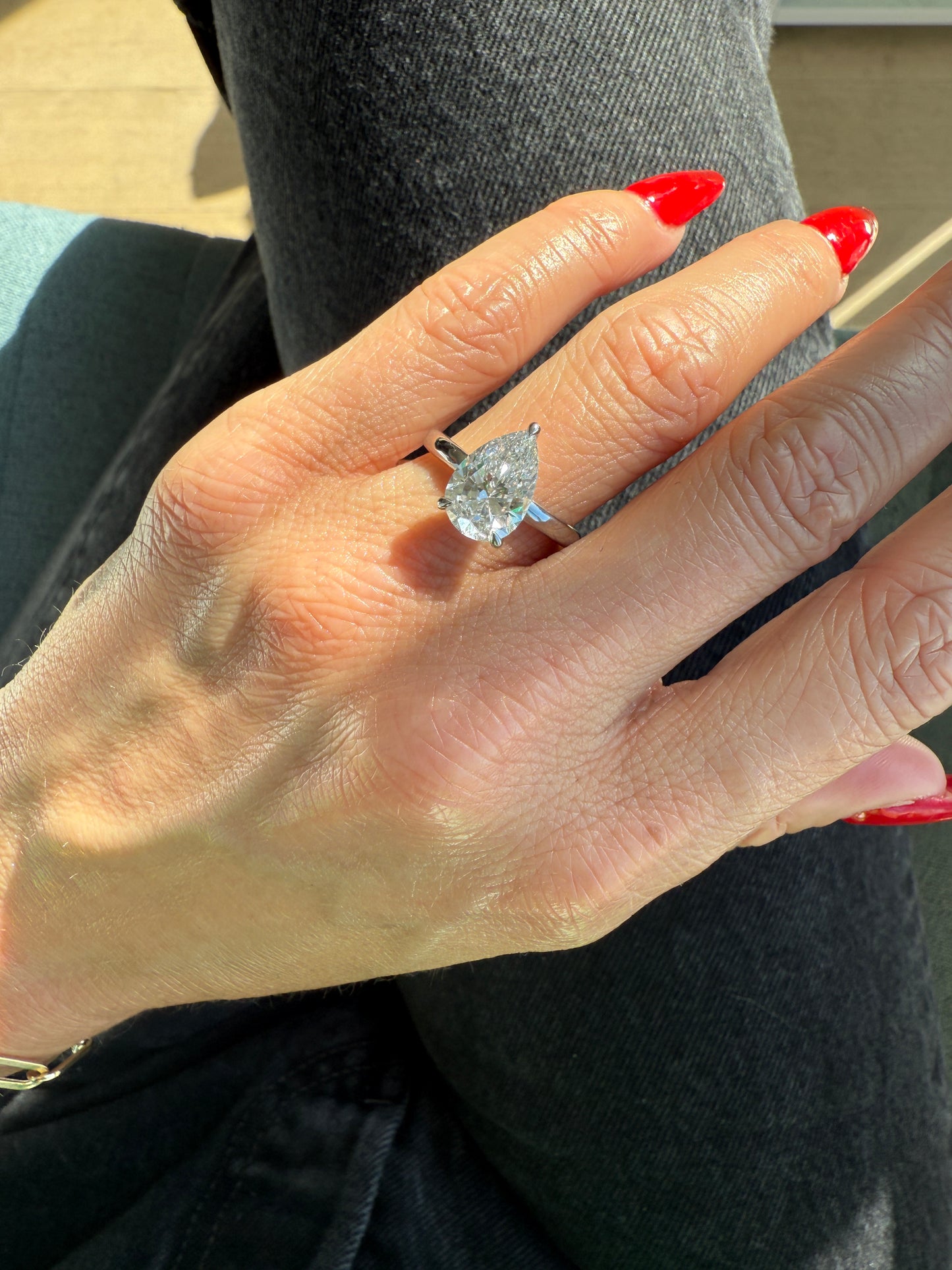 Pear Cut London Engagement Ring