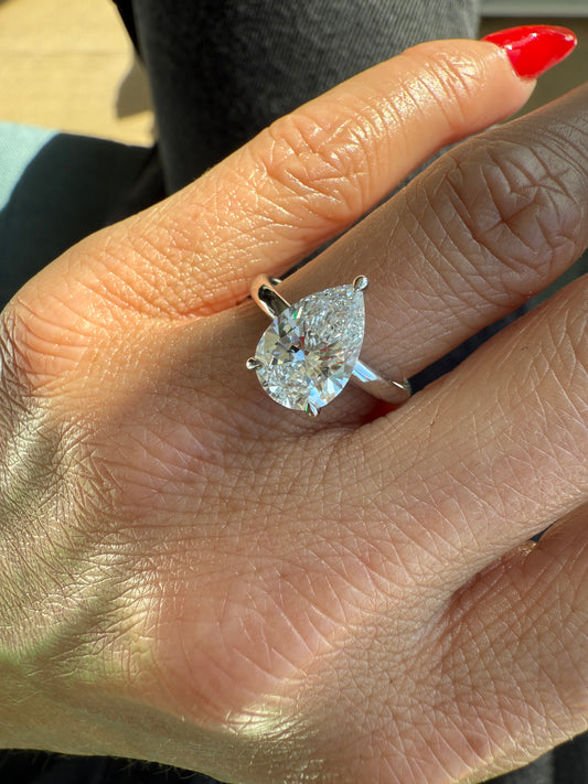 Pear Cut London Engagement Ring