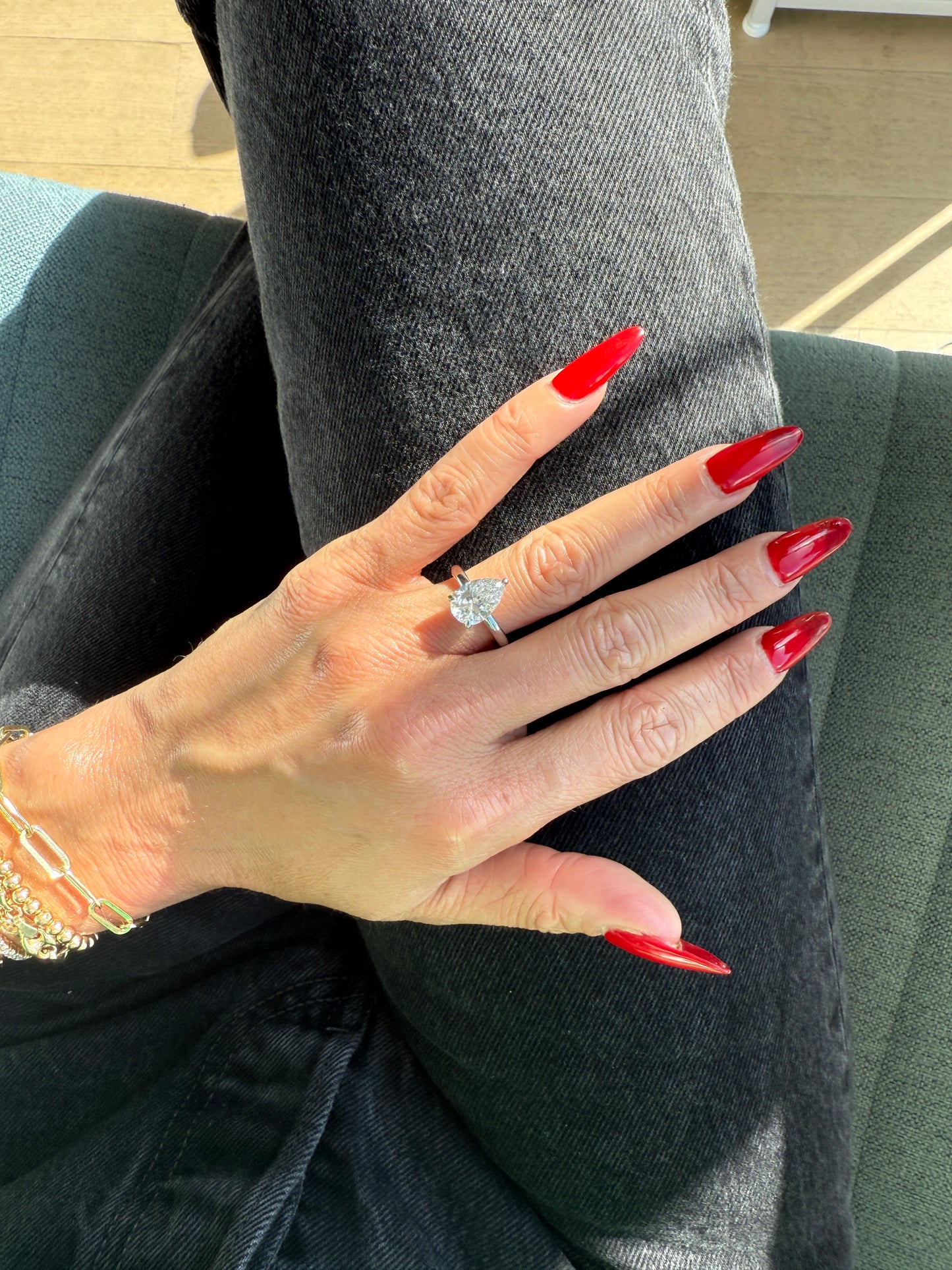 Pear Cut London Engagement Ring