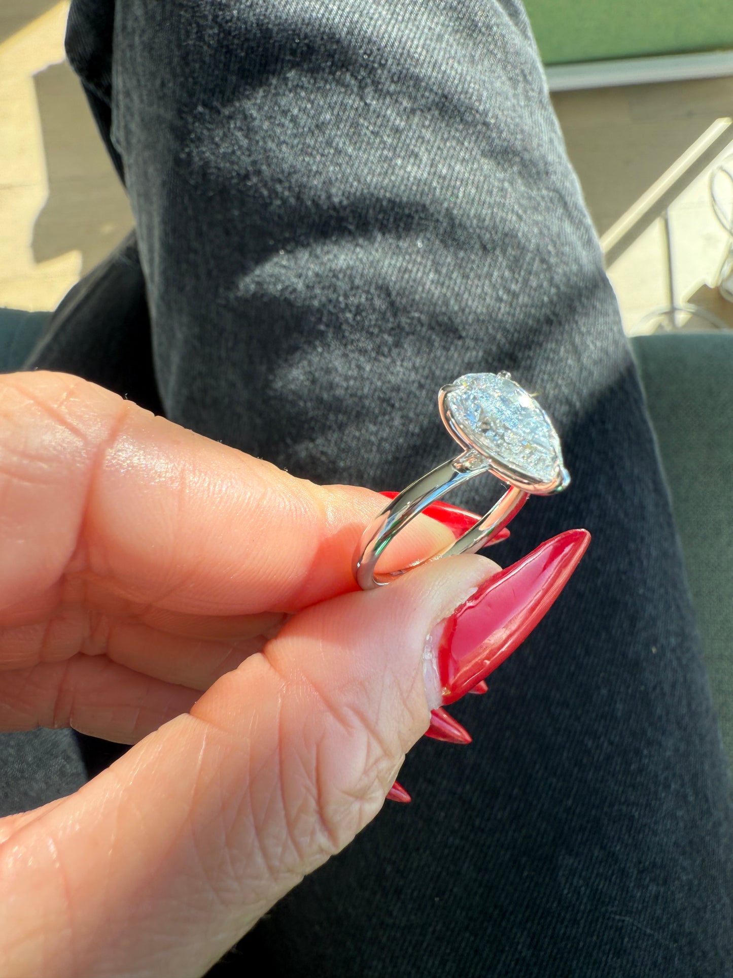 Pear Cut London Engagement Ring