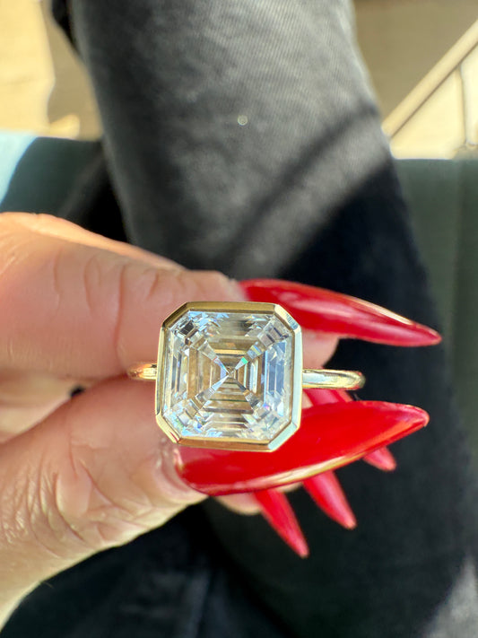 Asscher Cut Paris Engagement Ring