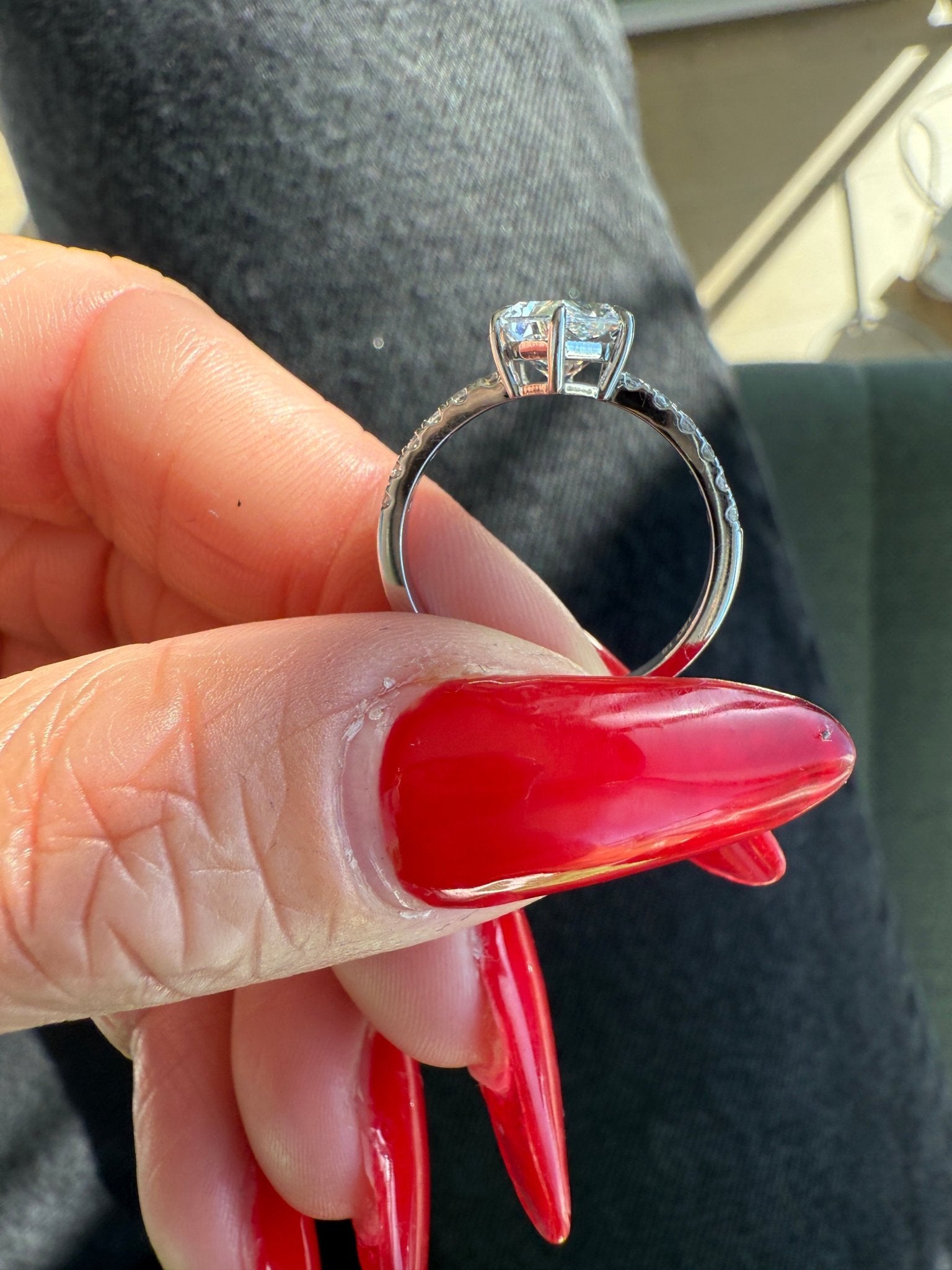 Hexagonal Diamond Dubai Engagement Ring - Lanore Fine Jewelry