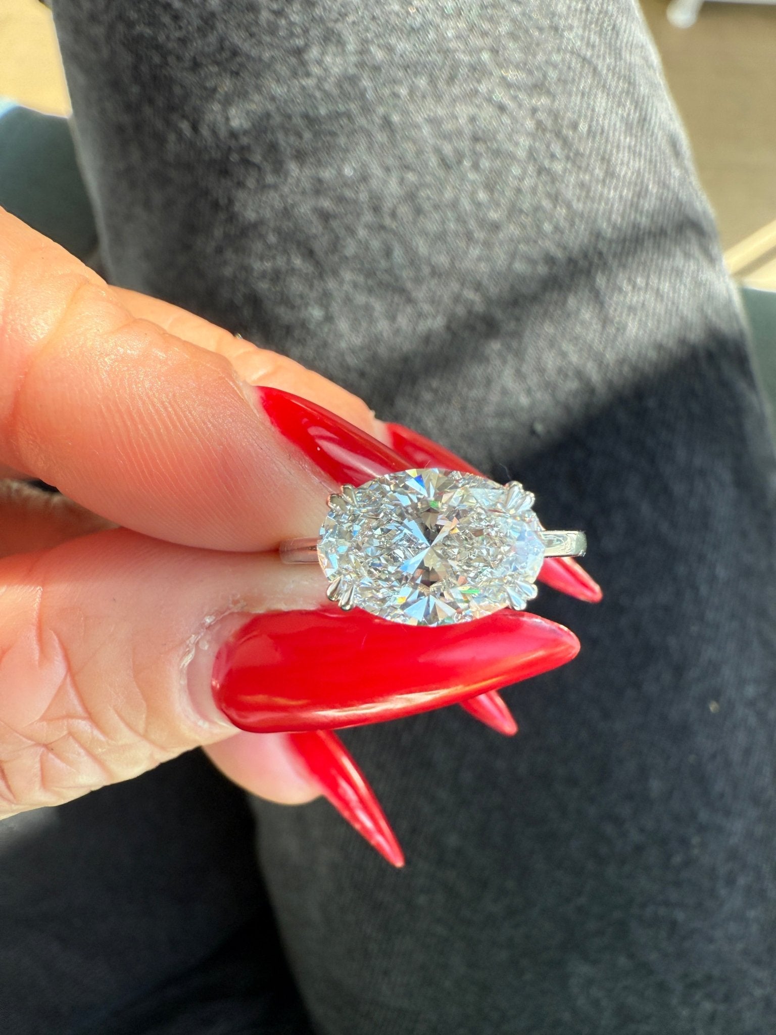 East/West London Engagement Ring - Lanore Fine Jewelry
