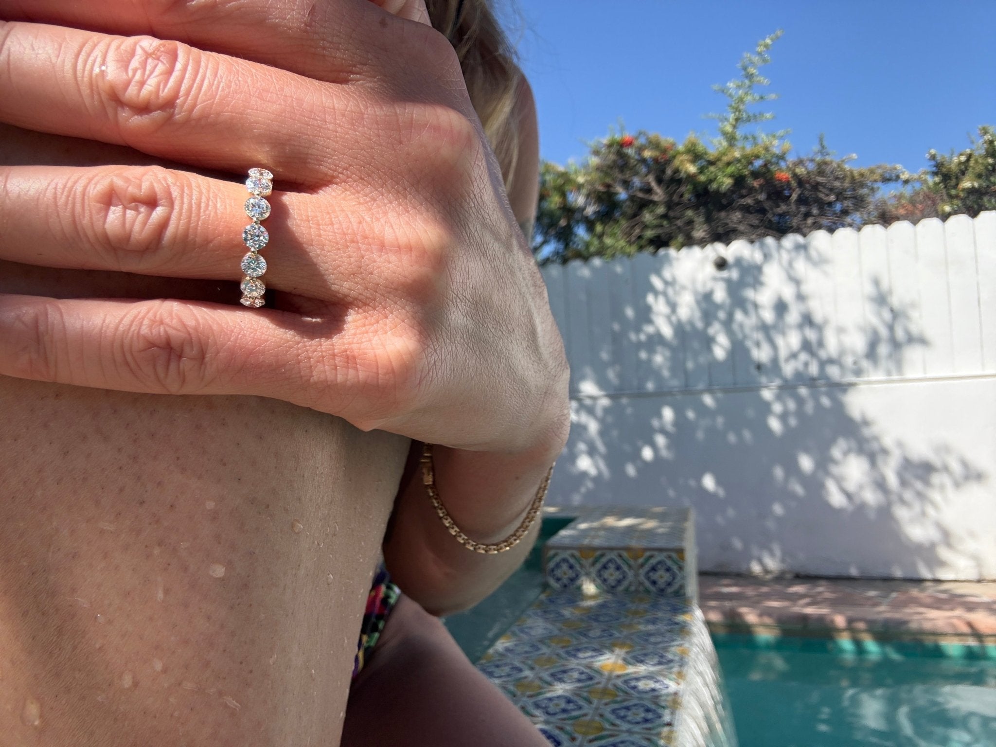 1.50ctw Floating Round Diamond Band (Lab Grown) - Lanore Fine Jewelry