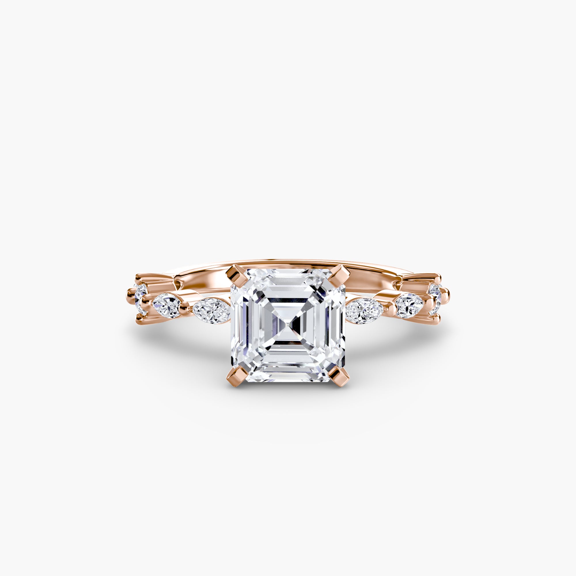 Solitaire with Eternity Pavé - Lanore Fine Jewelry