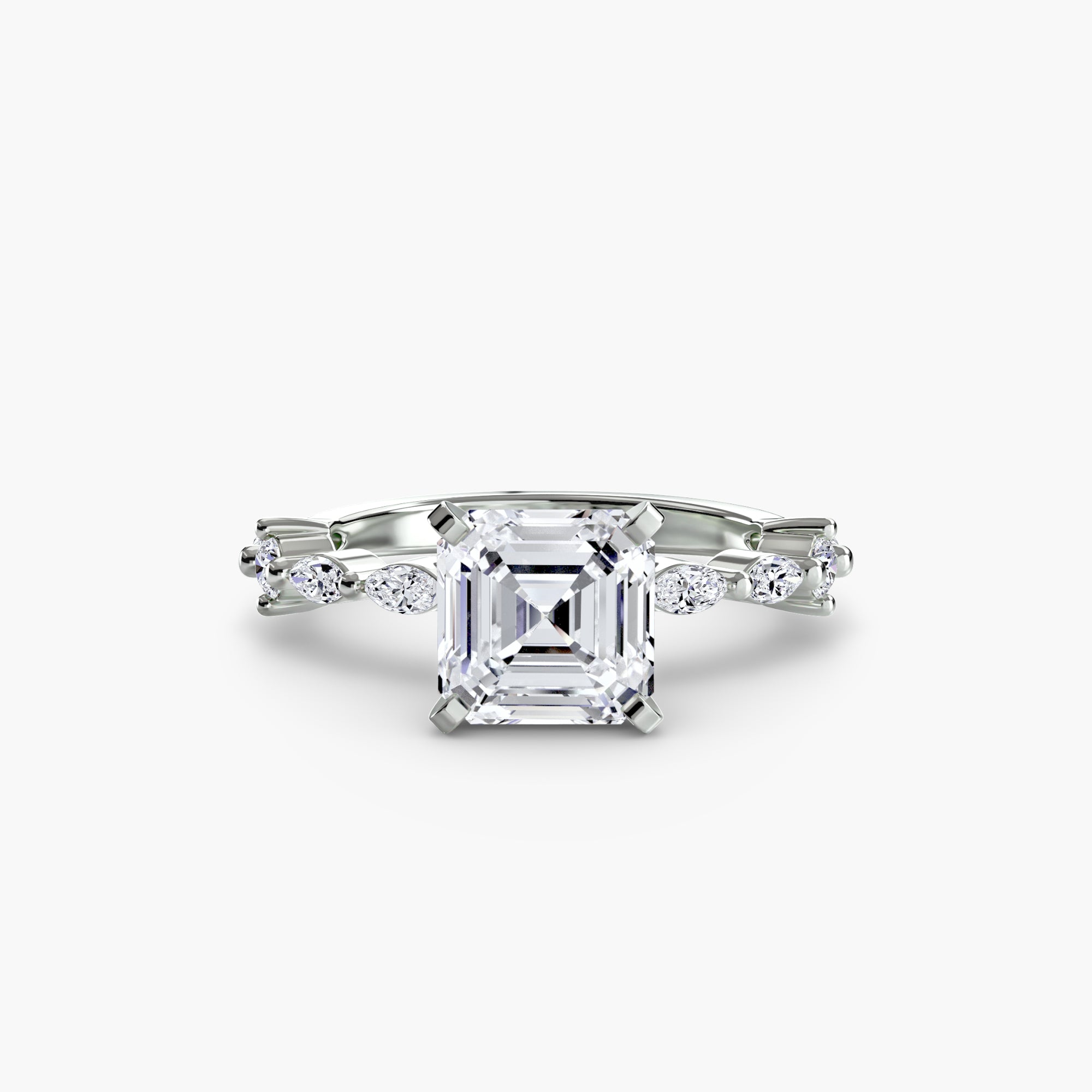 Solitaire with Eternity Pavé - Lanore Fine Jewelry