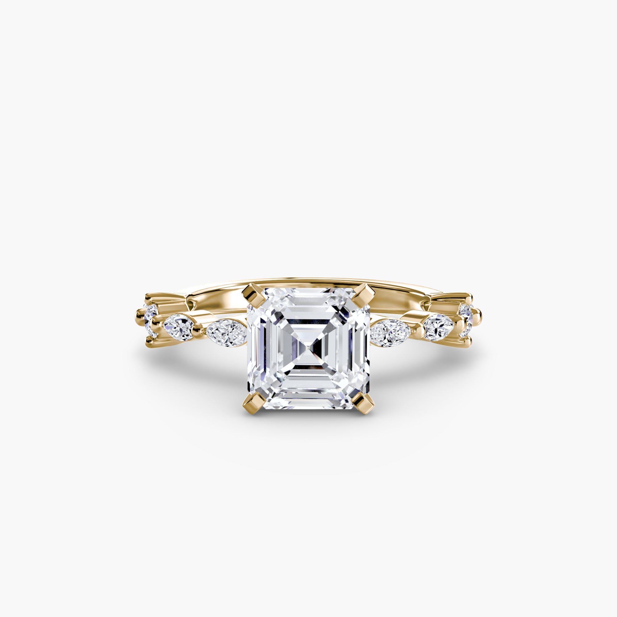 Solitaire with Eternity Pavé - Lanore Fine Jewelry