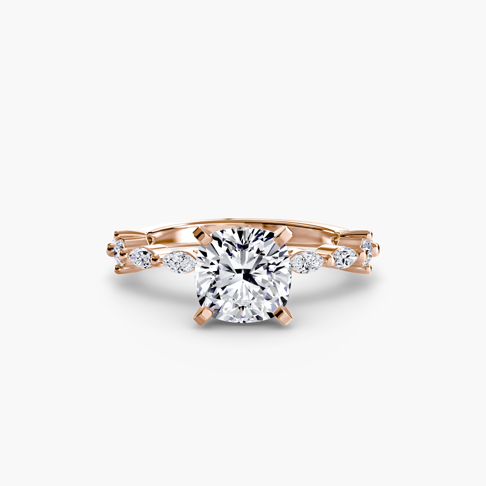 Solitaire with Eternity Pavé - Lanore Fine Jewelry