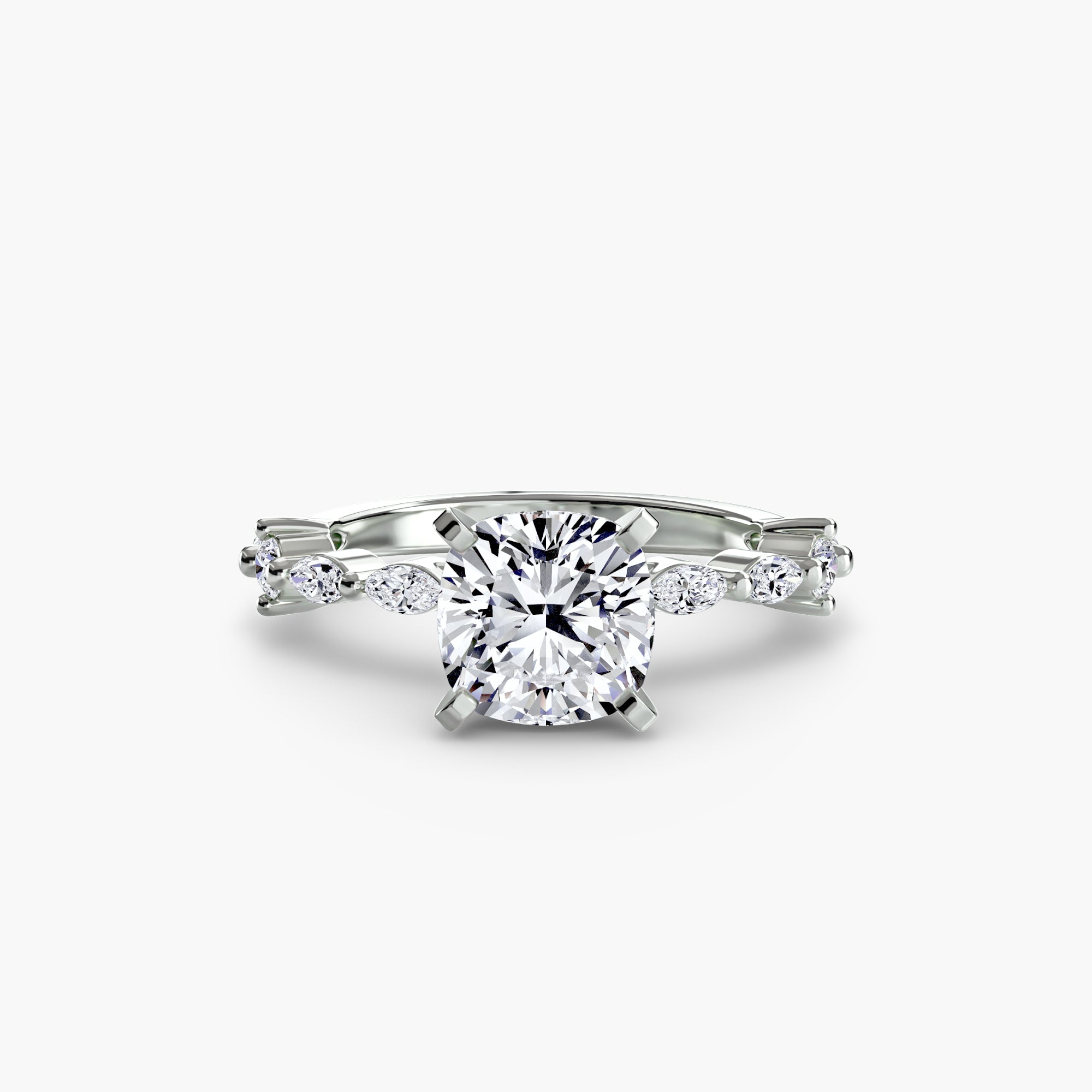 Solitaire with Eternity Pavé - Lanore Fine Jewelry