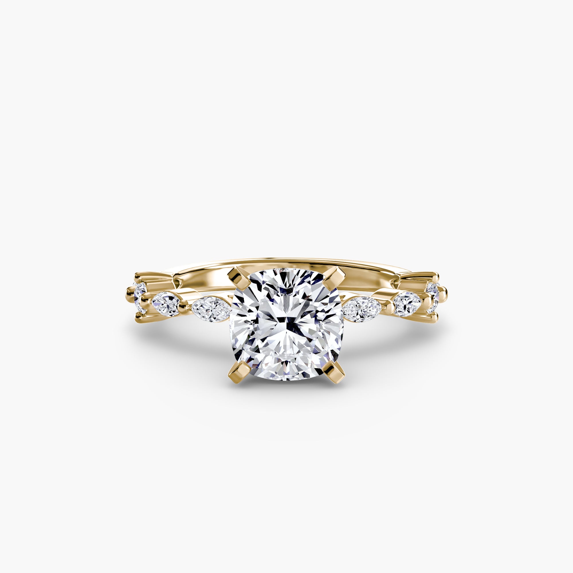 Solitaire with Eternity Pavé - Lanore Fine Jewelry