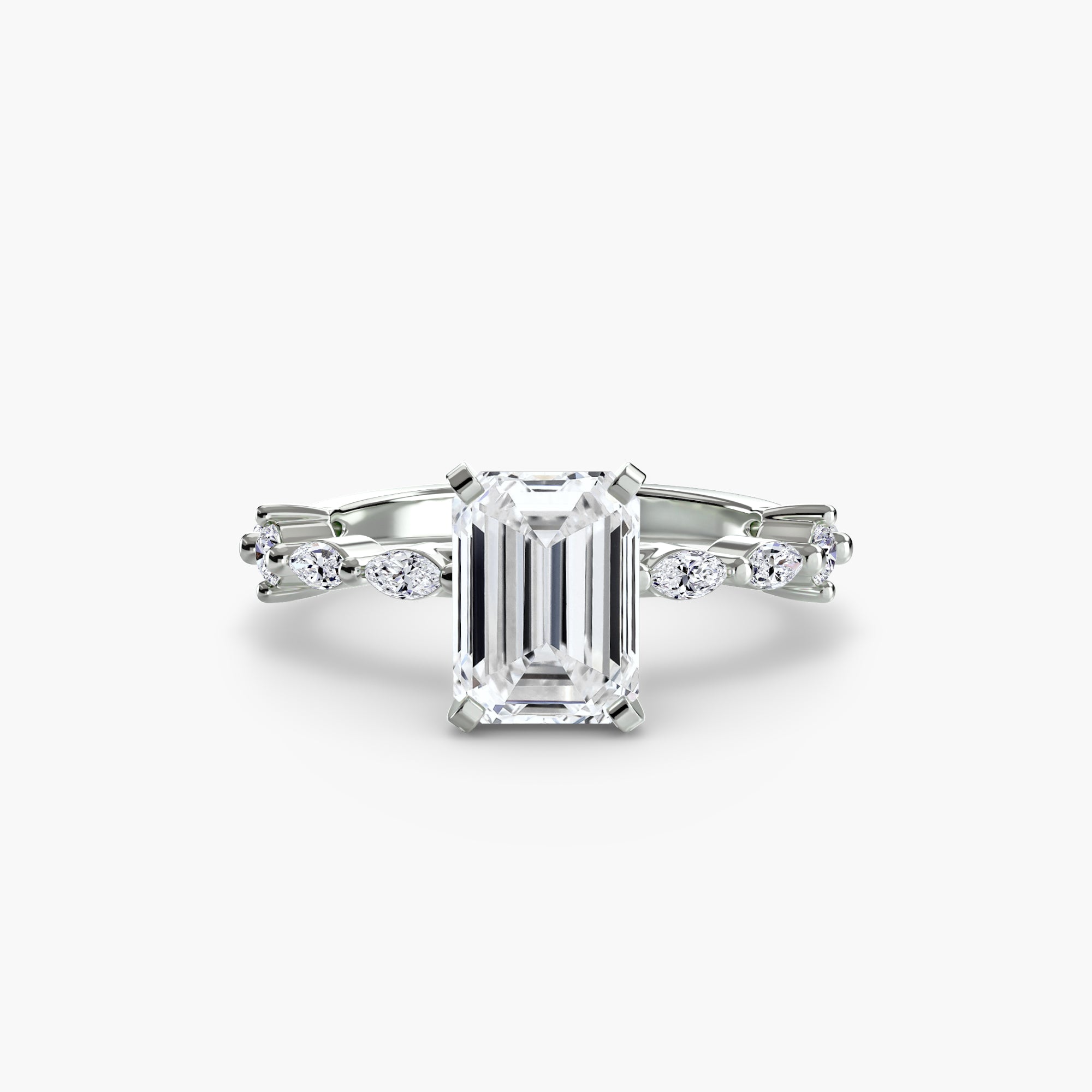 Solitaire with Eternity Pavé - Lanore Fine Jewelry