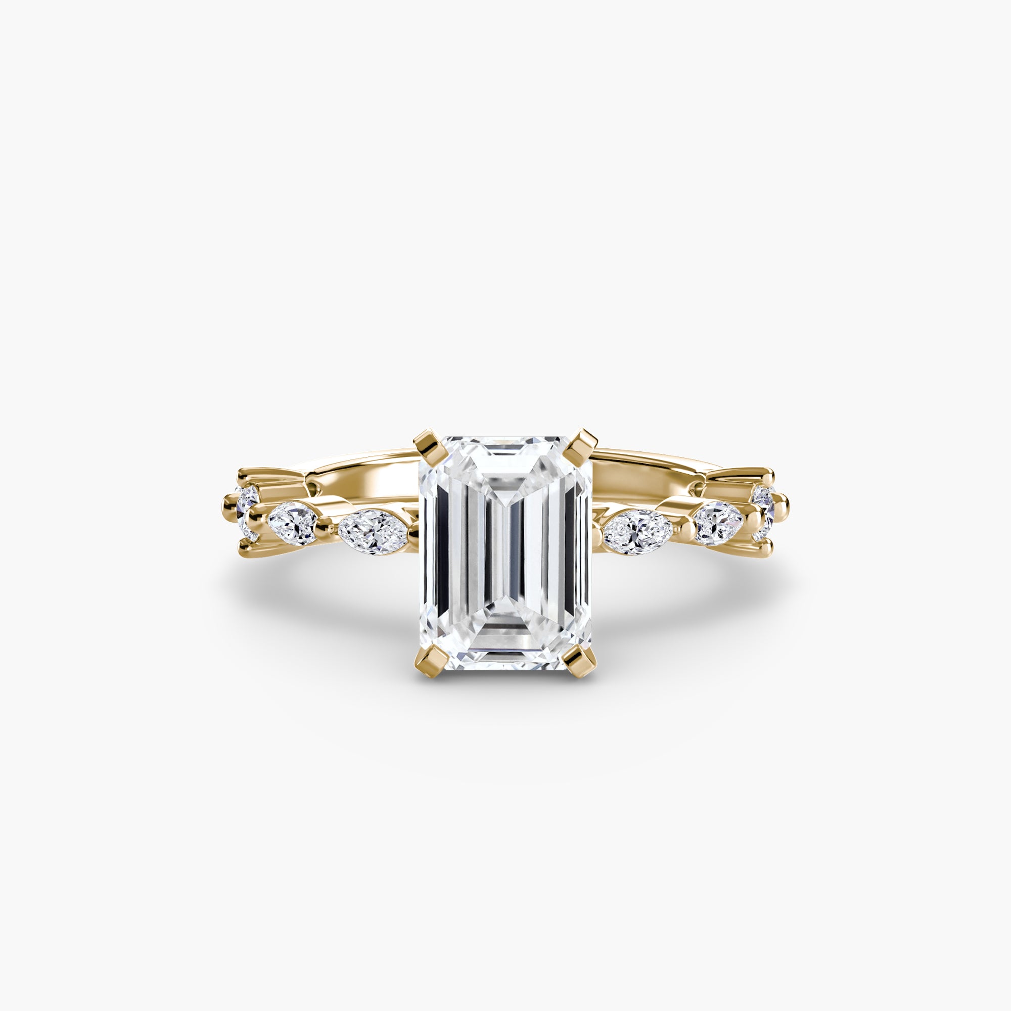 Solitaire with Eternity Pavé - Lanore Fine Jewelry