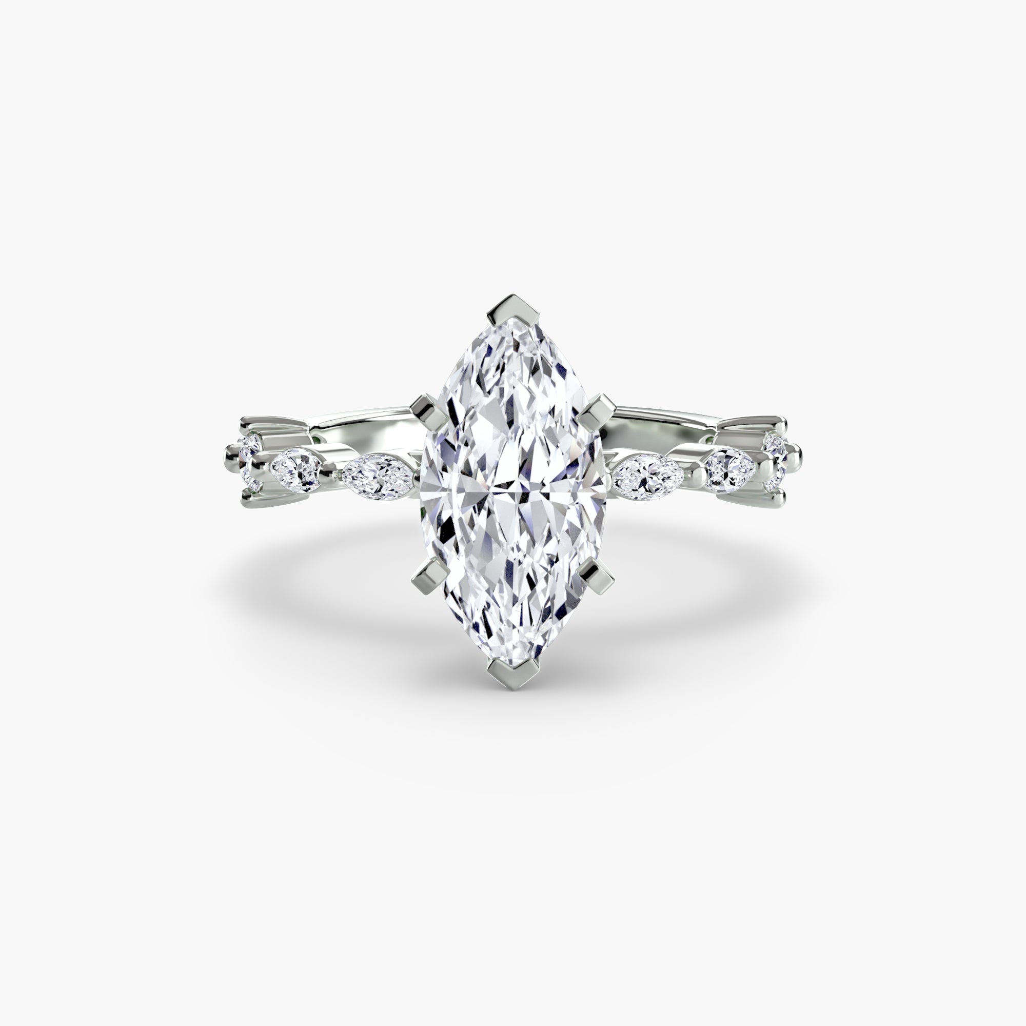Solitaire with Eternity Pavé - Lanore Fine Jewelry