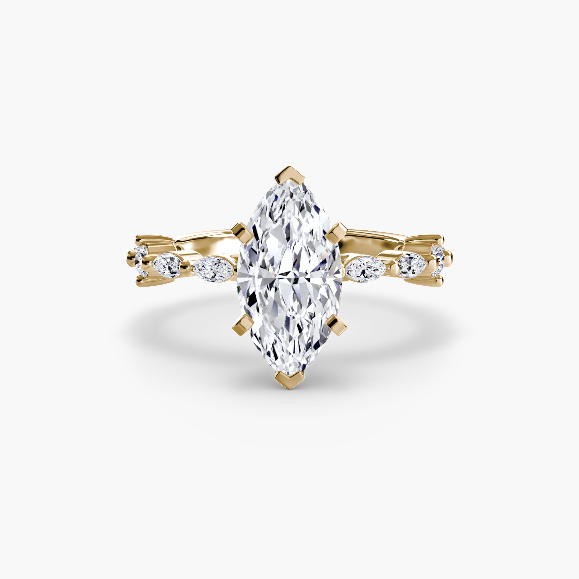 Solitaire with Eternity Pavé - Lanore Fine Jewelry