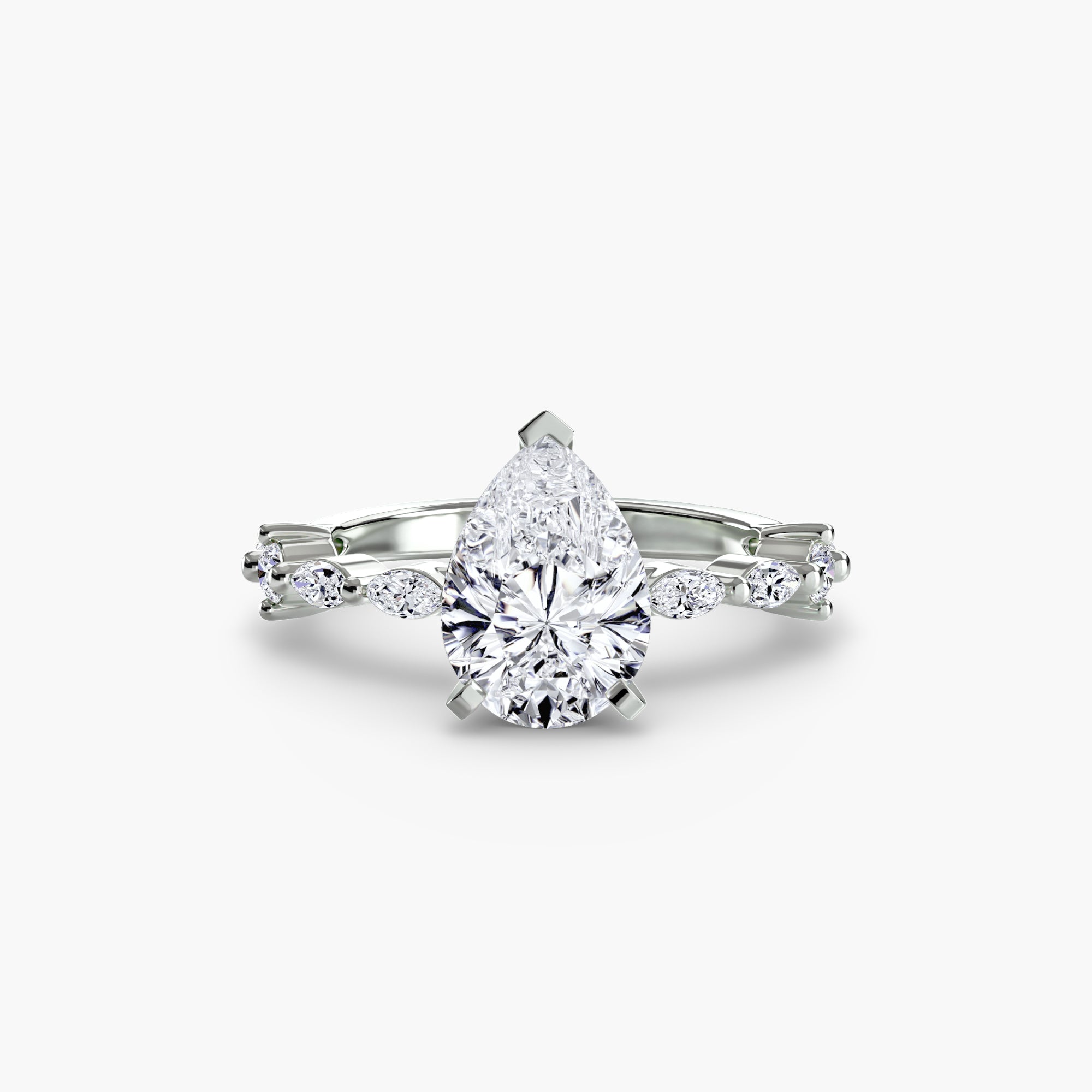 Solitaire with Eternity Pavé - Lanore Fine Jewelry