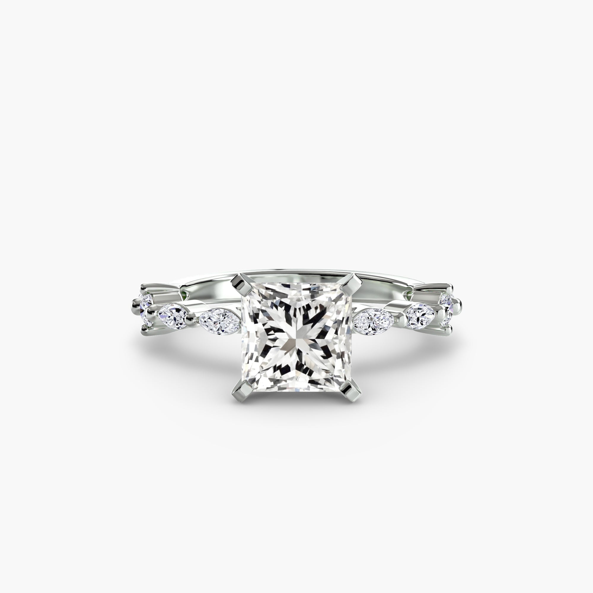 Solitaire with Eternity Pavé - Lanore Fine Jewelry