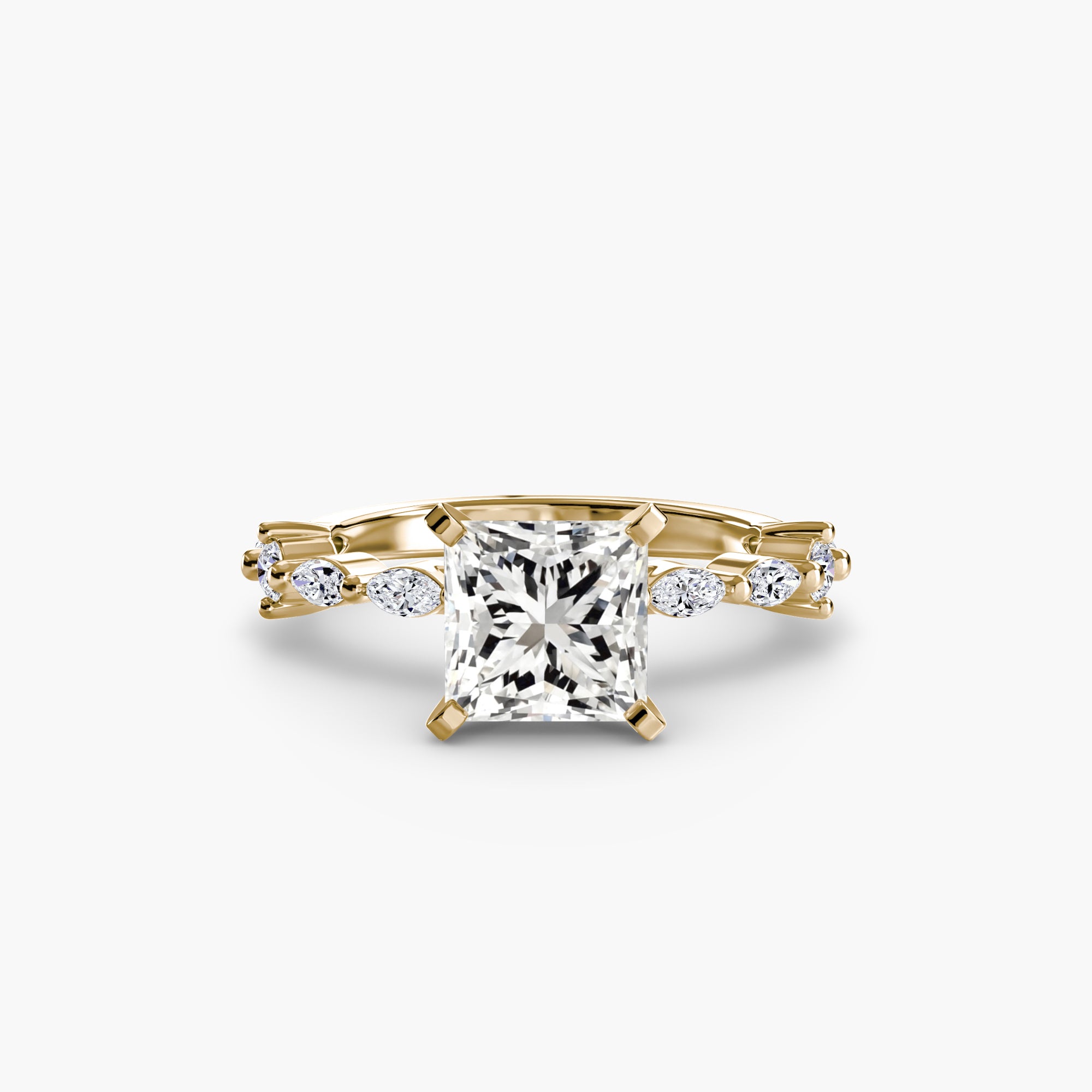 Solitaire with Eternity Pavé - Lanore Fine Jewelry