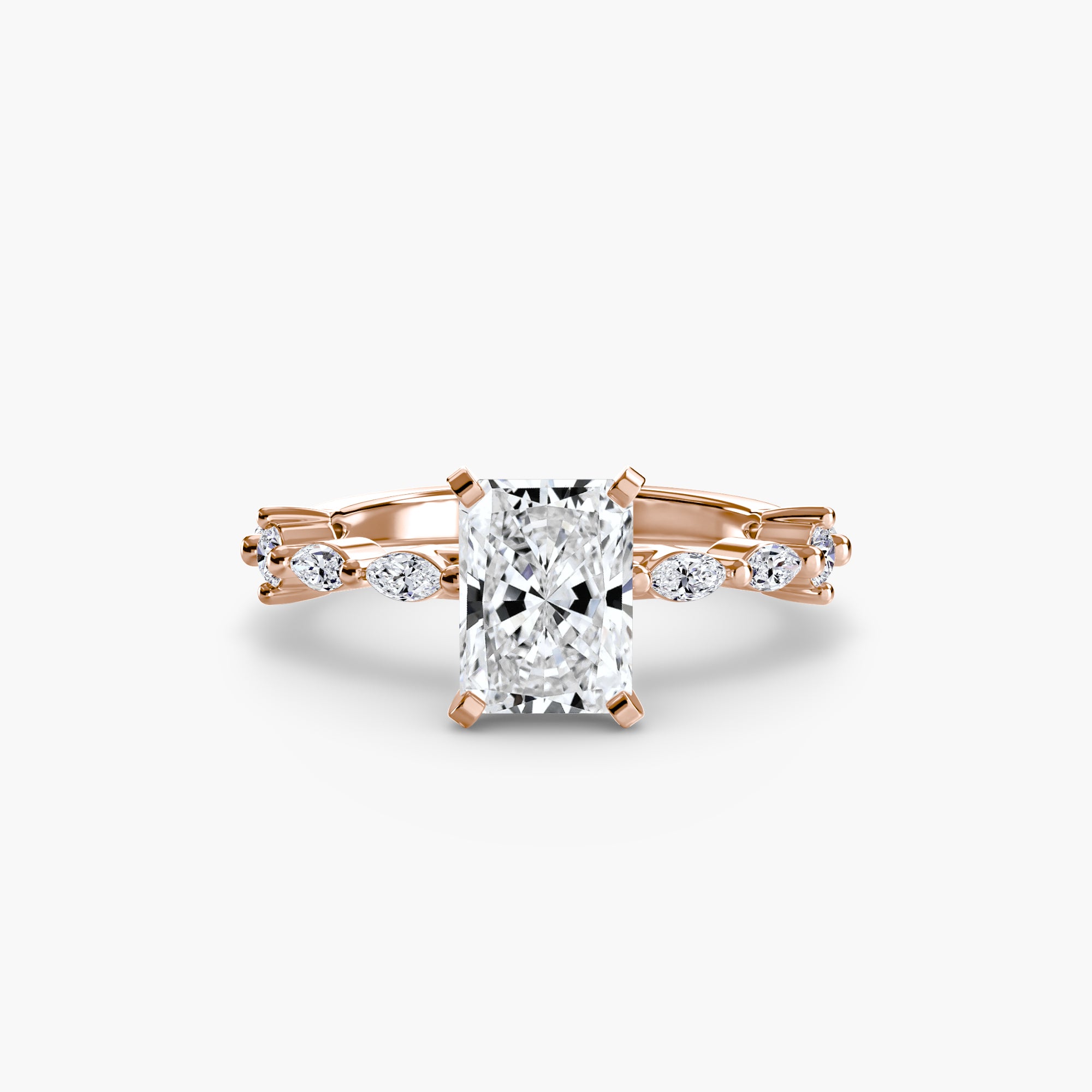 Solitaire with Eternity Pavé - Lanore Fine Jewelry