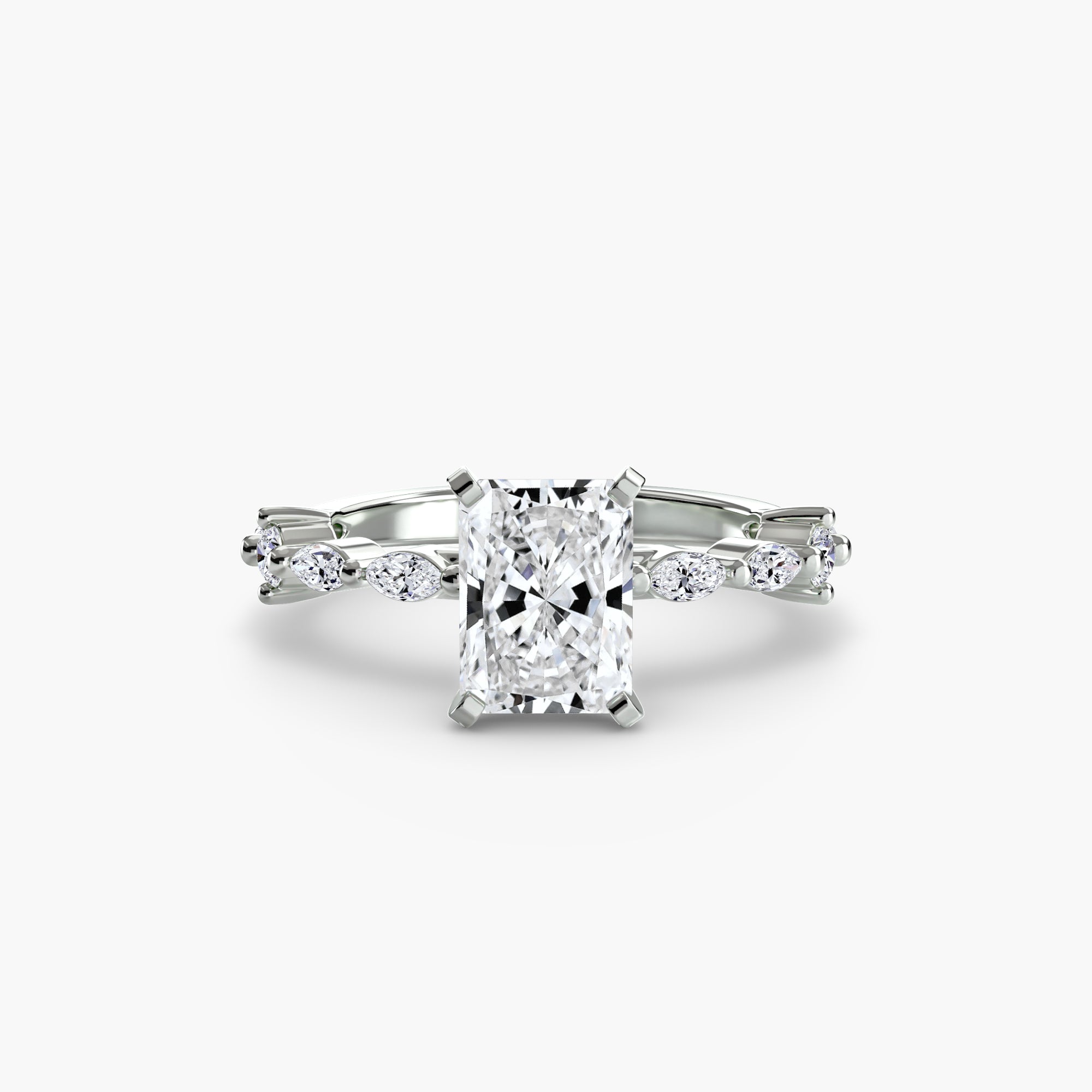 Solitaire with Eternity Pavé - Lanore Fine Jewelry