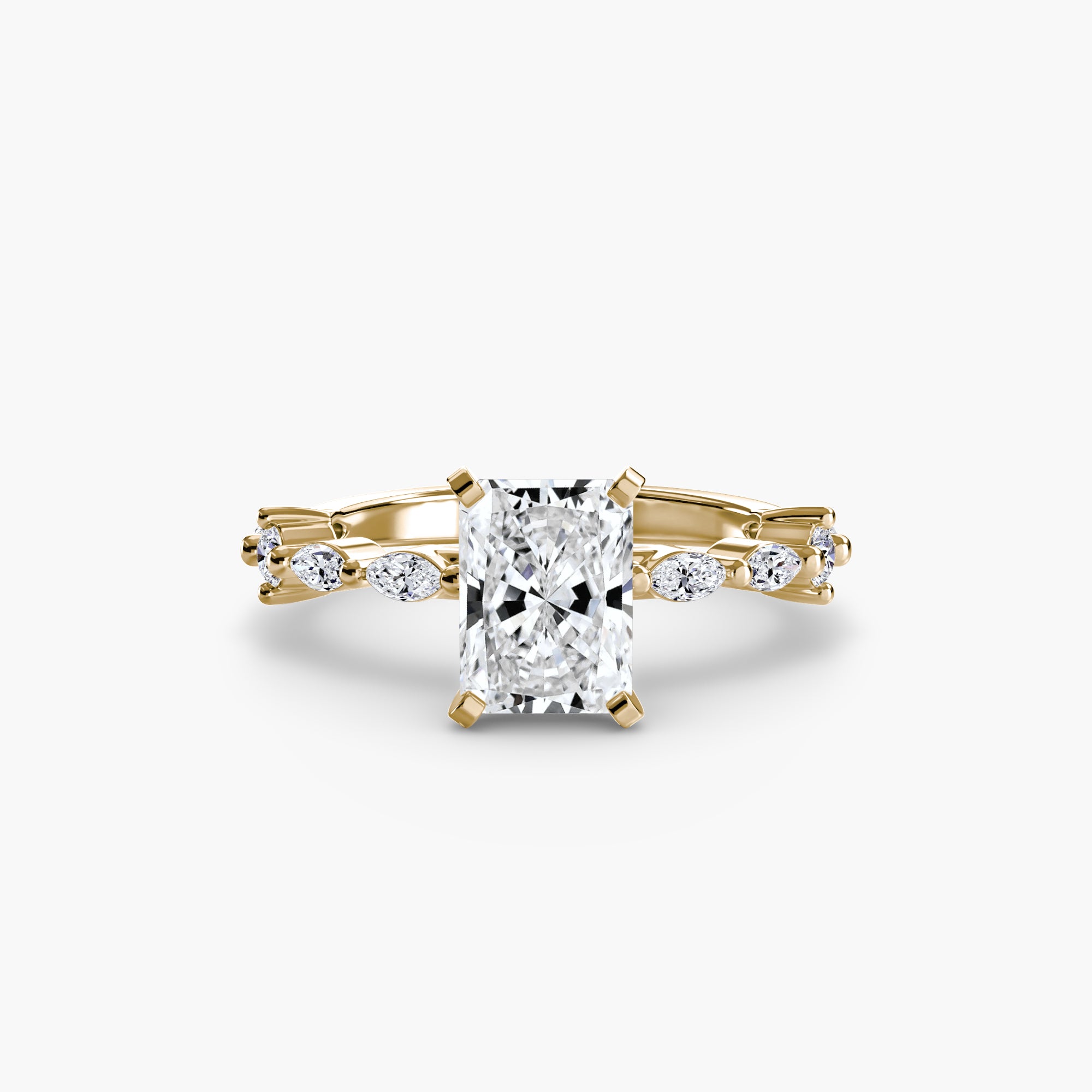 Solitaire with Eternity Pavé - Lanore Fine Jewelry