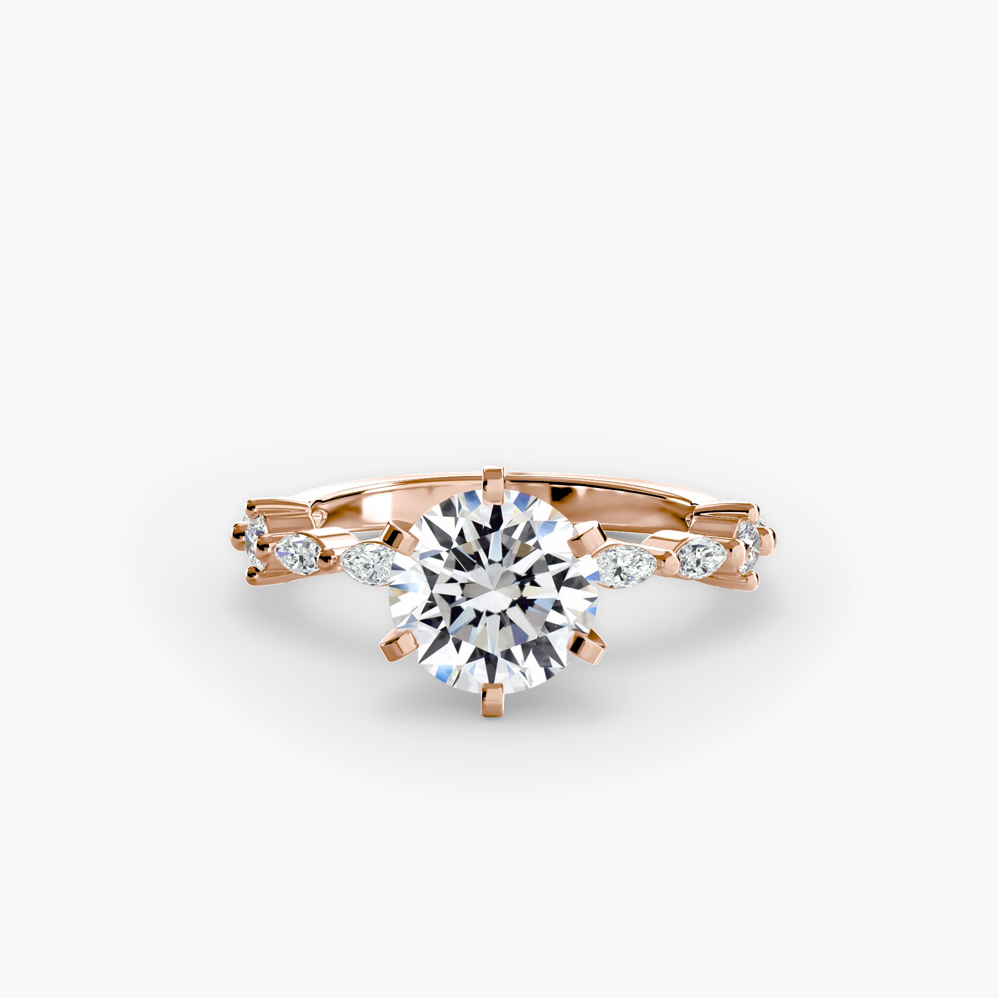 Solitaire with Eternity Pavé - Lanore Fine Jewelry