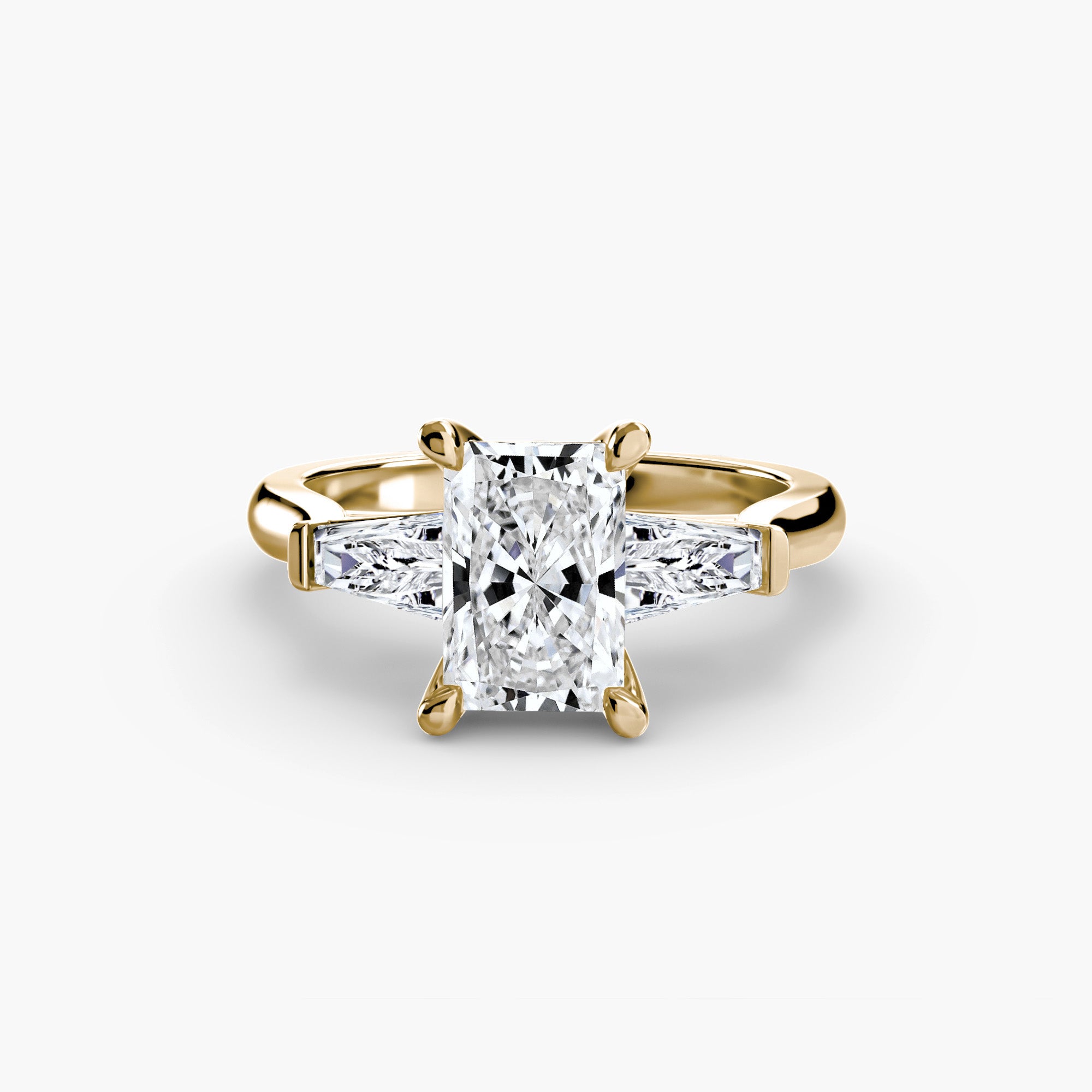 Three - Stone Ring (Baguette Side Stones) 2 - Lanore Fine Jewelry