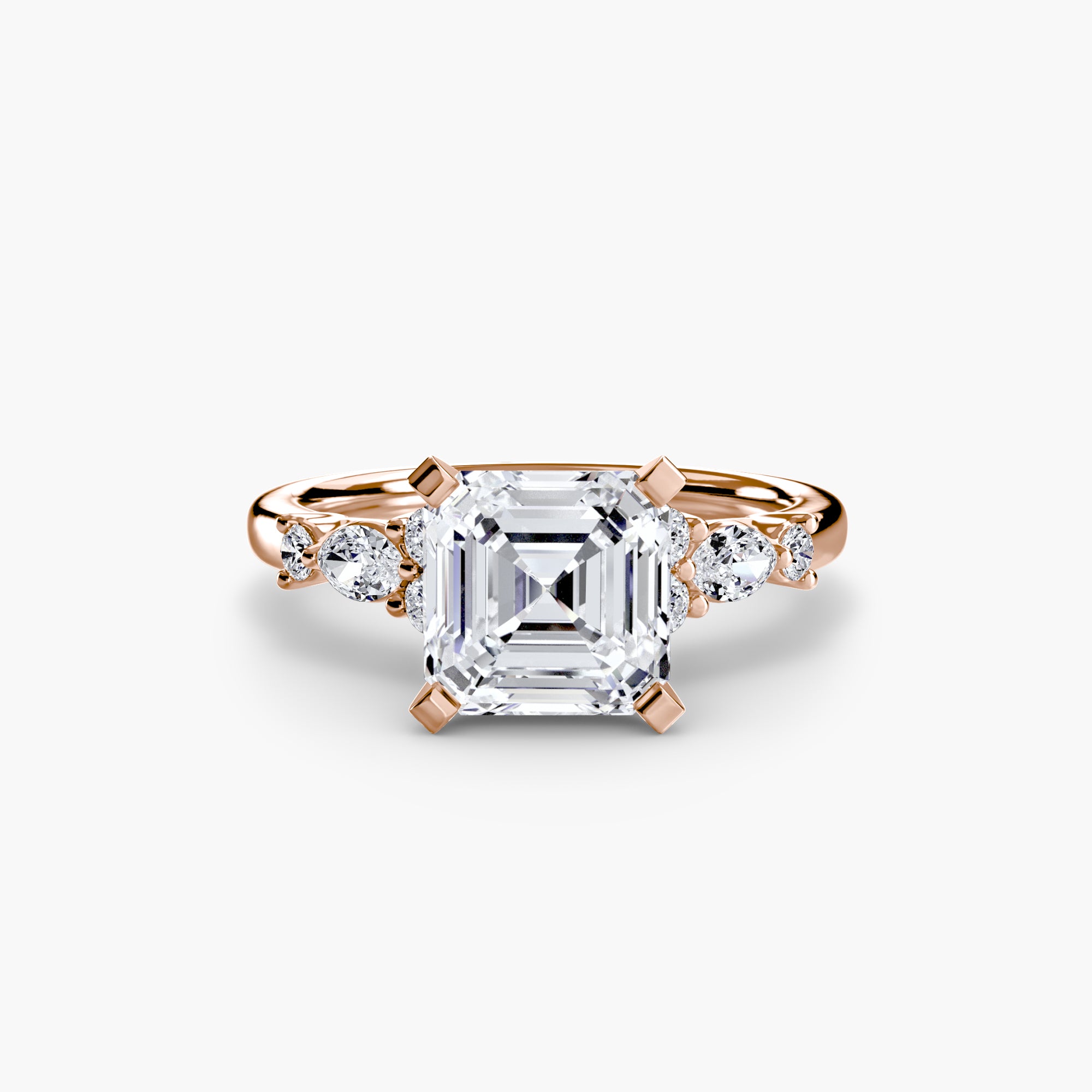 The Floral Accent Solitaire - Lanore Fine Jewelry
