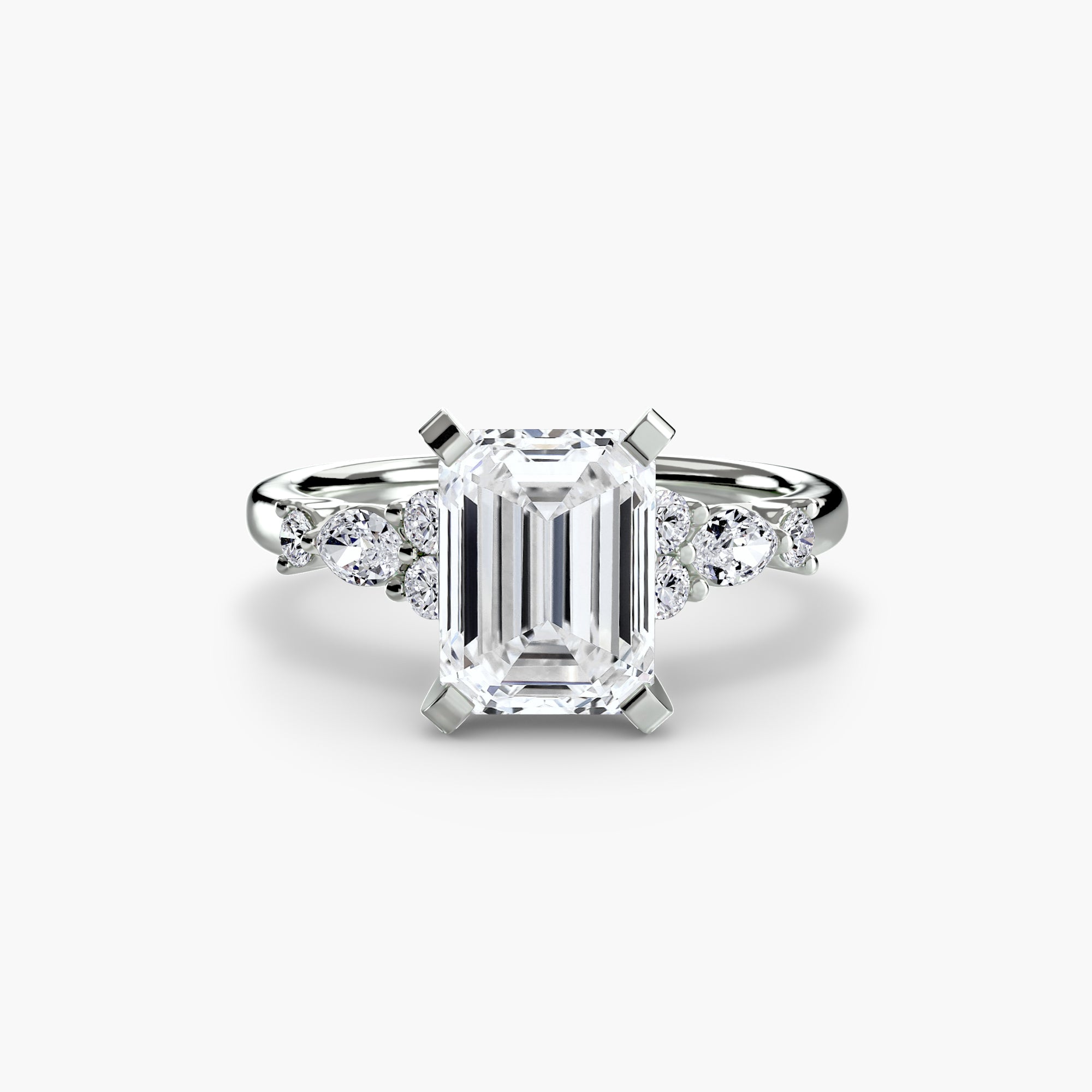 The Floral Accent Solitaire - Lanore Fine Jewelry