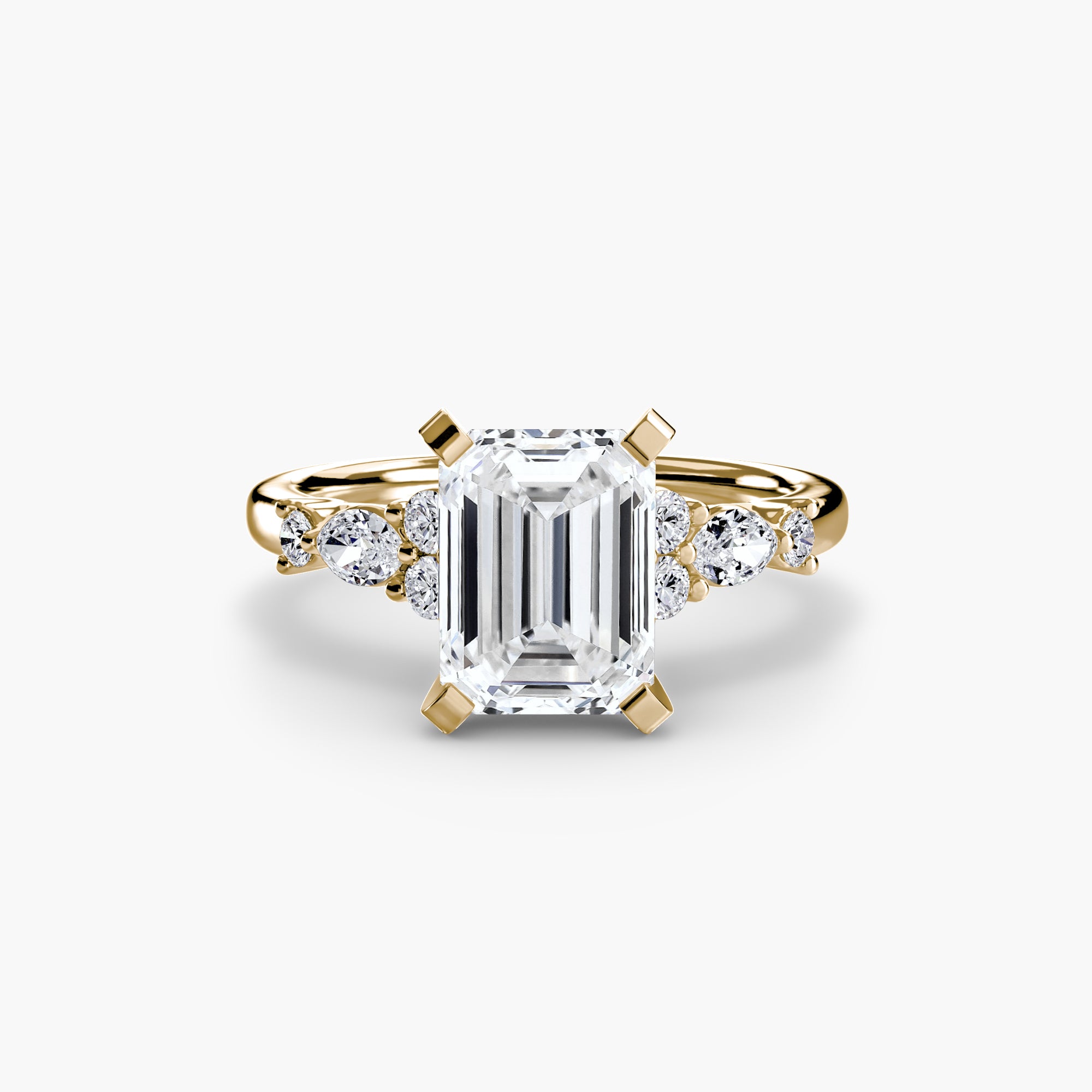 The Floral Accent Solitaire - Lanore Fine Jewelry