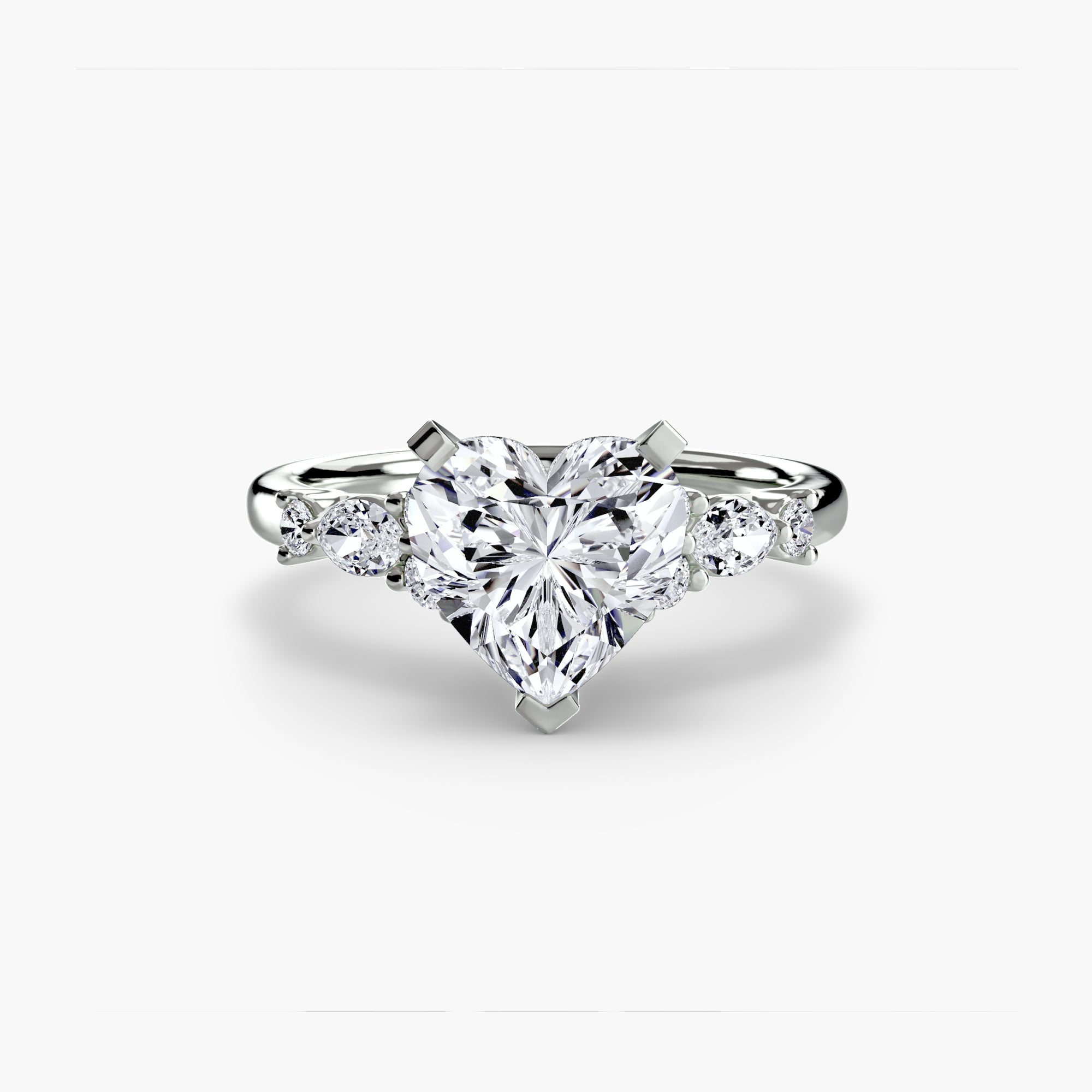 The Floral Accent Solitaire - Lanore Fine Jewelry