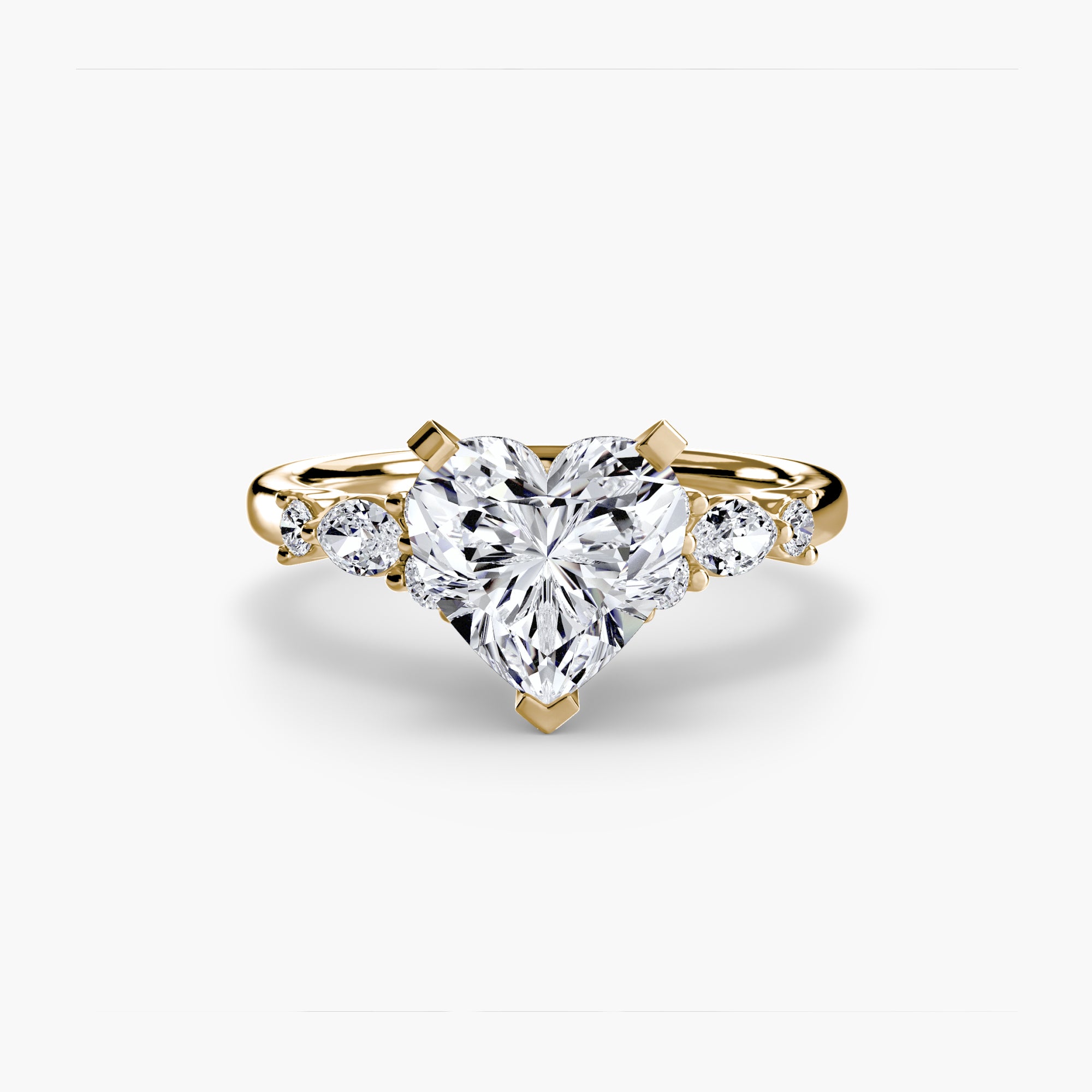 The Floral Accent Solitaire - Lanore Fine Jewelry