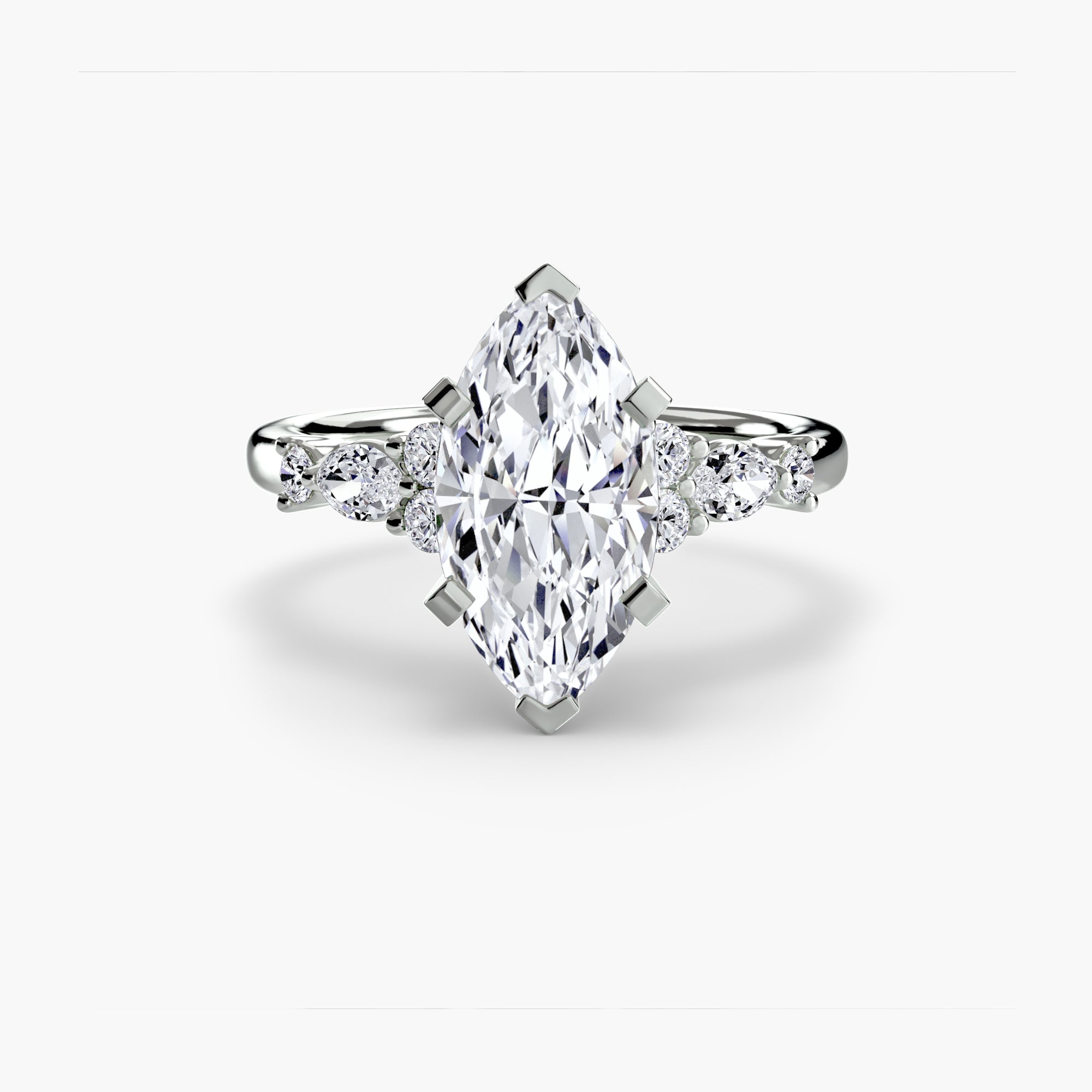 The Floral Accent Solitaire - Lanore Fine Jewelry