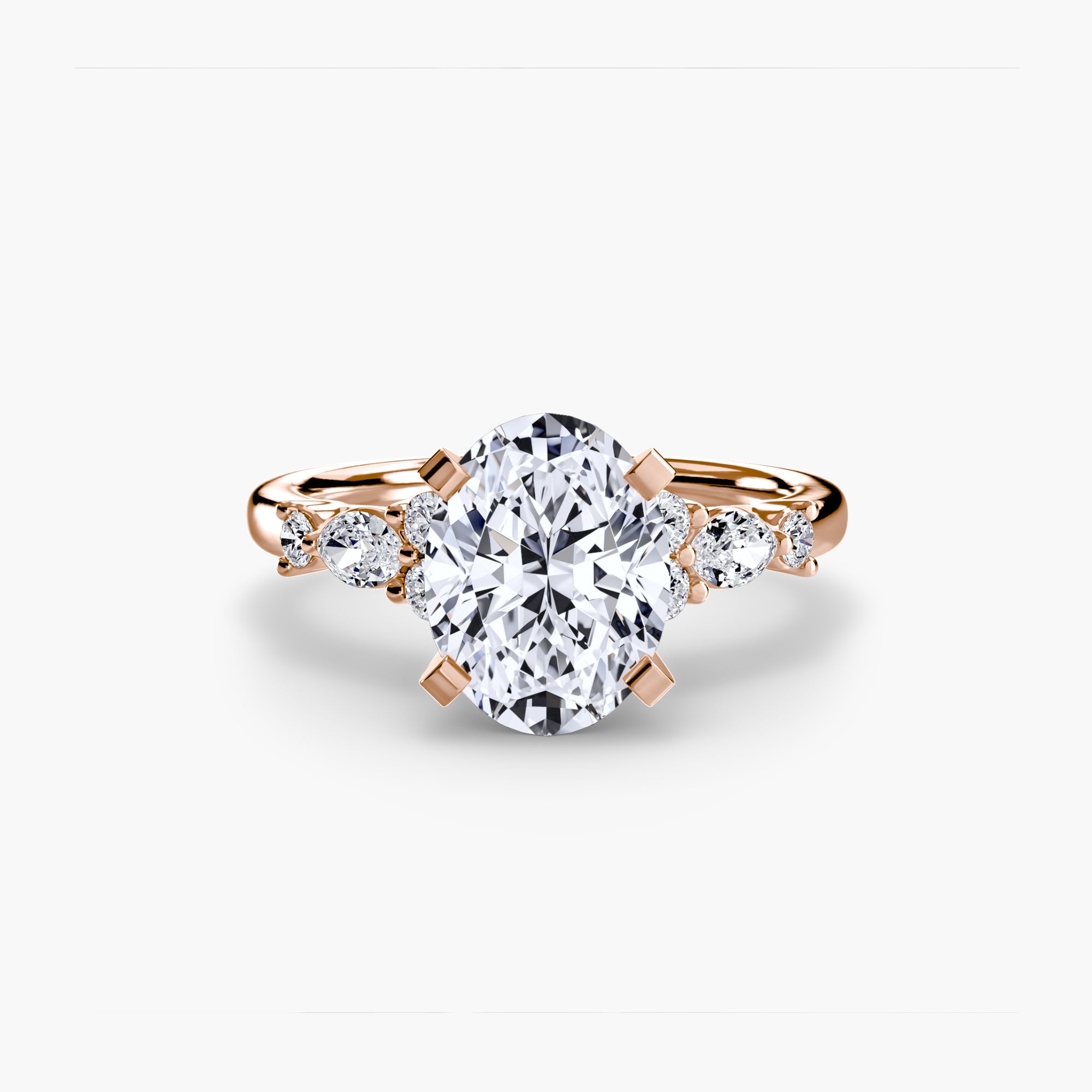 The Floral Accent Solitaire - Lanore Fine Jewelry