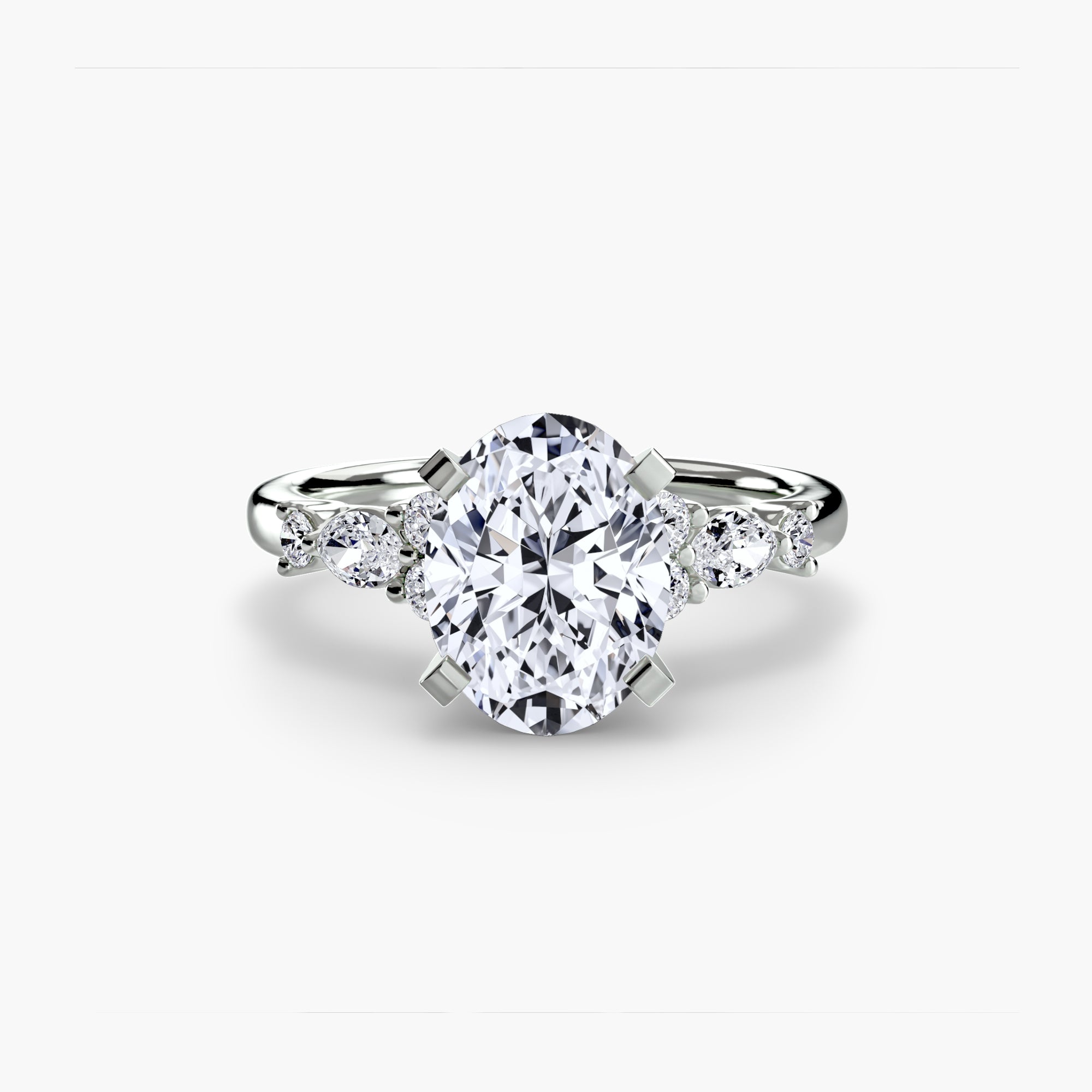The Floral Accent Solitaire - Lanore Fine Jewelry