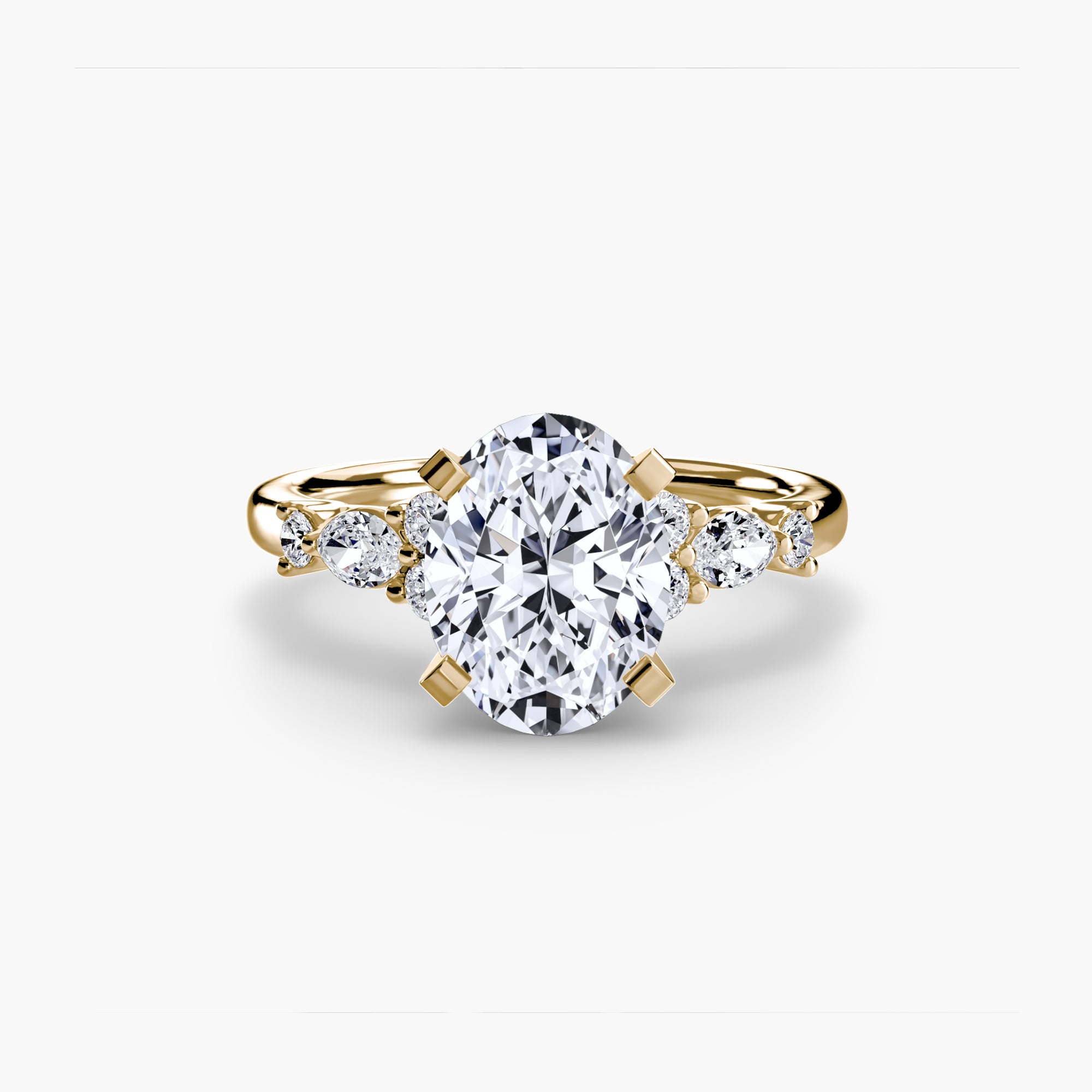 The Floral Accent Solitaire - Lanore Fine Jewelry