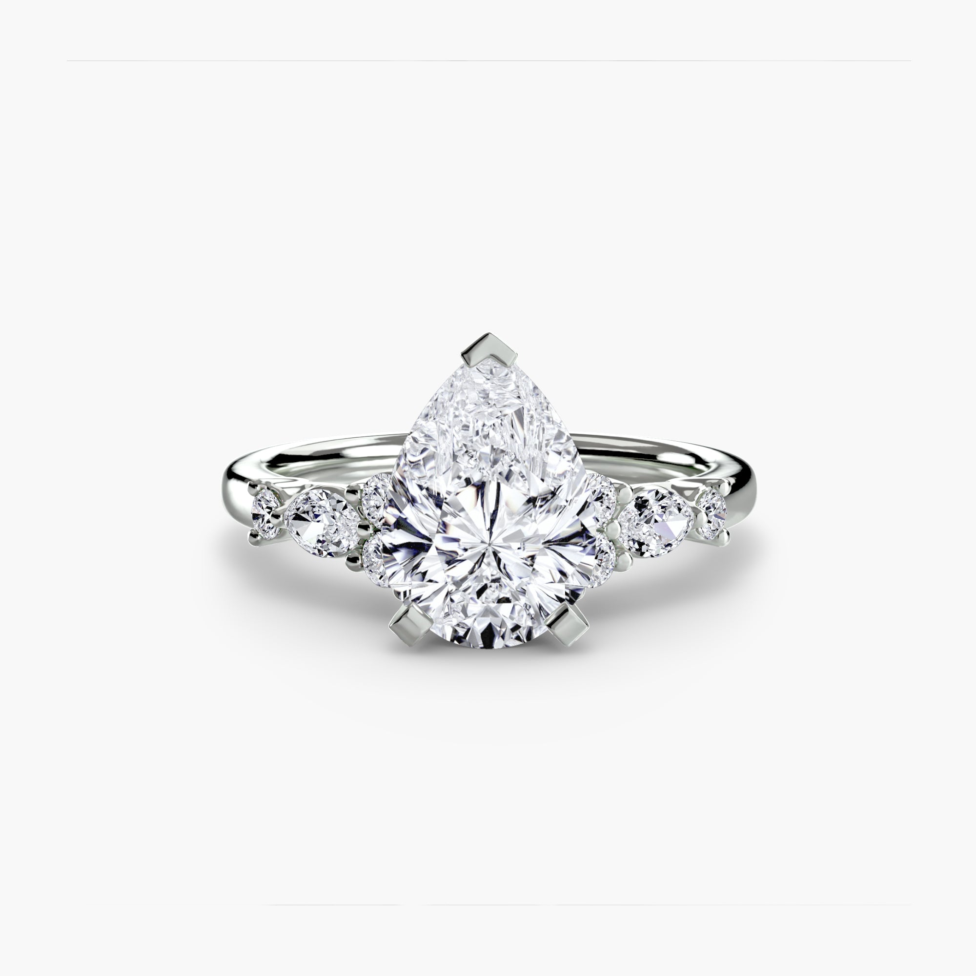 The Floral Accent Solitaire - Lanore Fine Jewelry