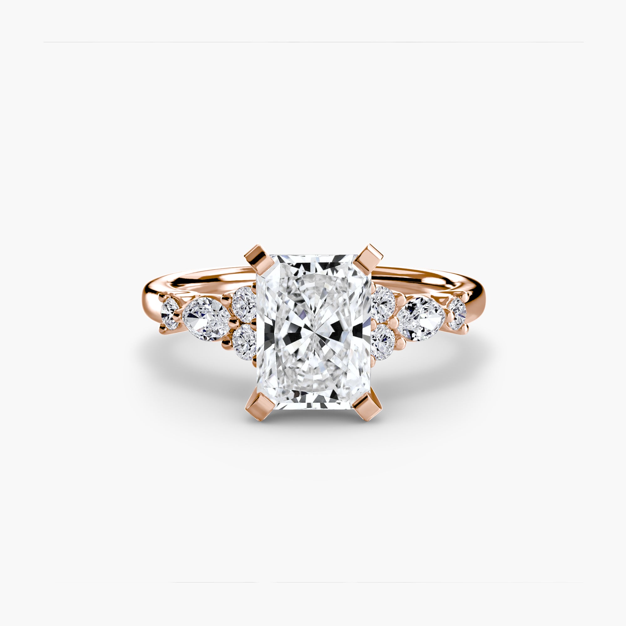 The Floral Accent Solitaire - Lanore Fine Jewelry