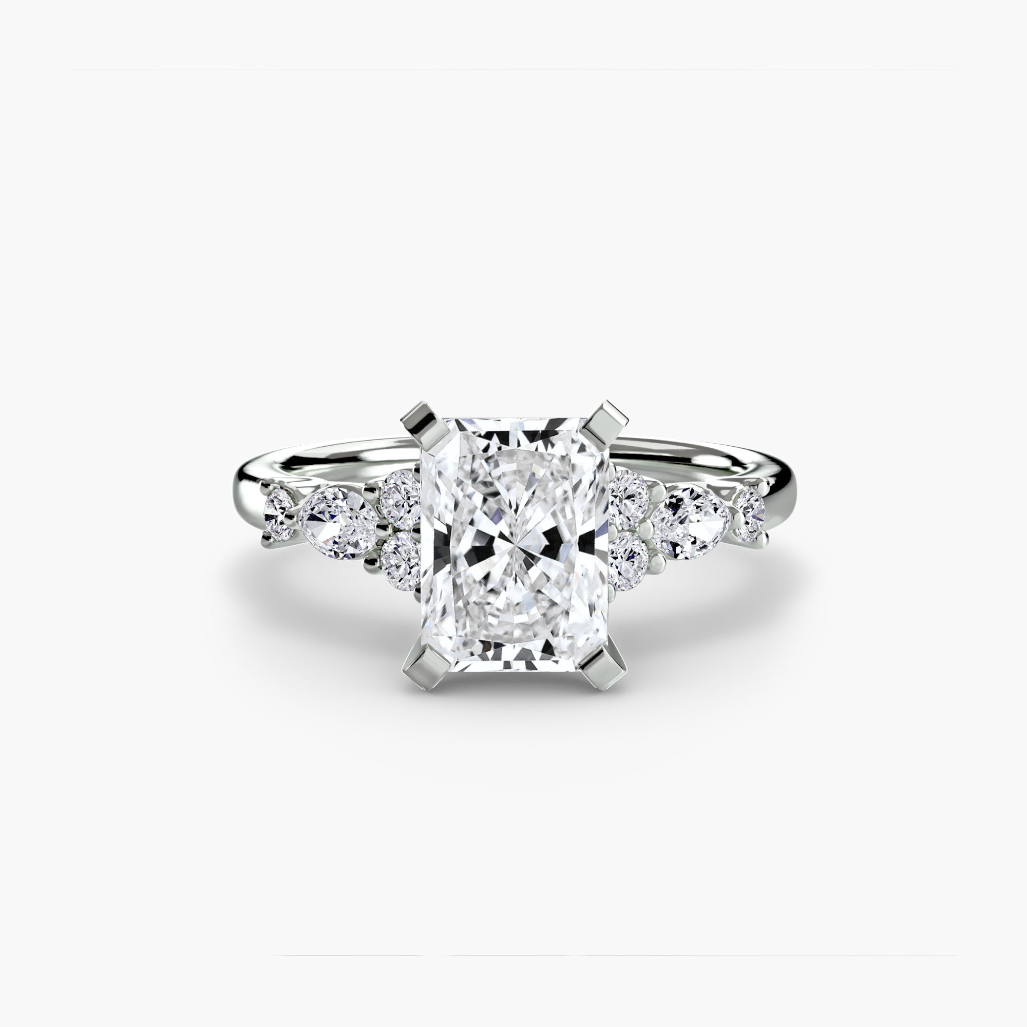 The Floral Accent Solitaire - Lanore Fine Jewelry